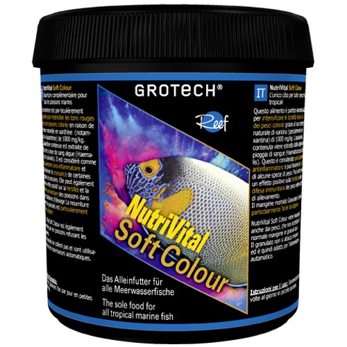 GROTECH NutriVital Soft Colour 0,6 à 0,9 mm 350 gr nourriture en granulés rehaussant la couleur des poissons marins