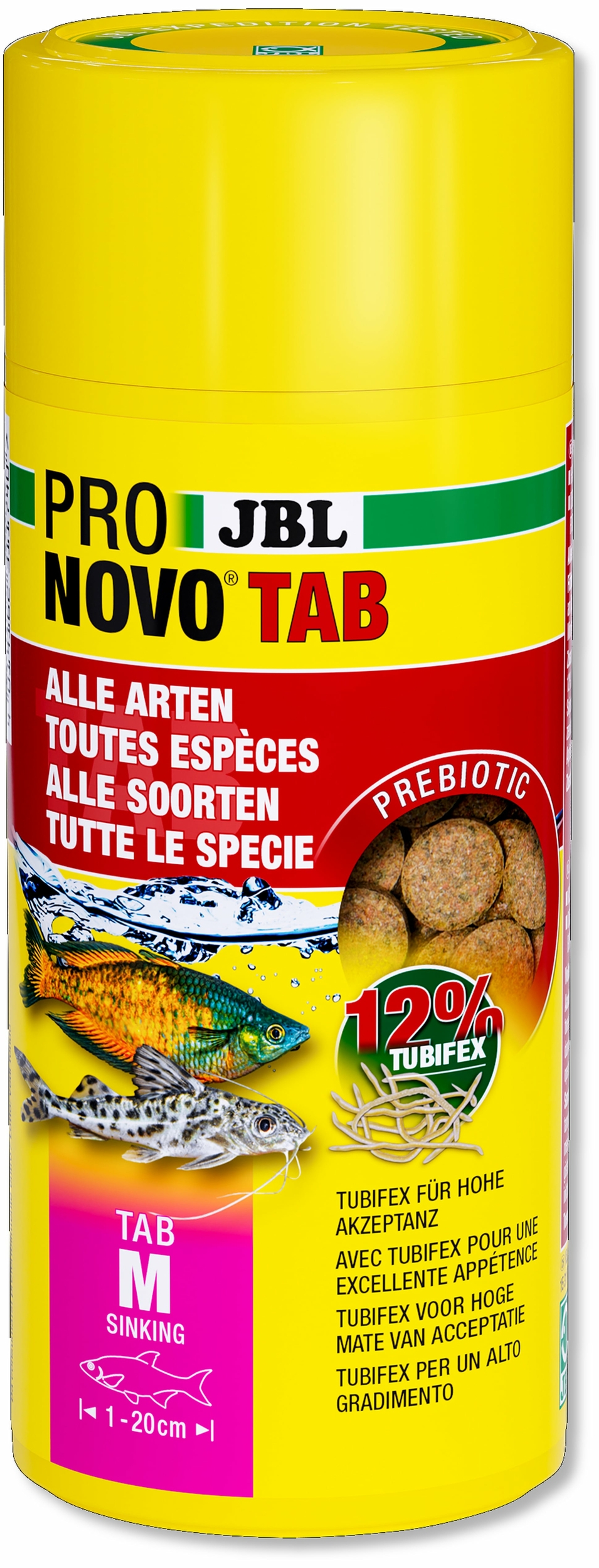 JBL ProNovo Tab M 250 ml nourriture en tablettes pour tous poissons d\'aquarium de 1 à 20 cm