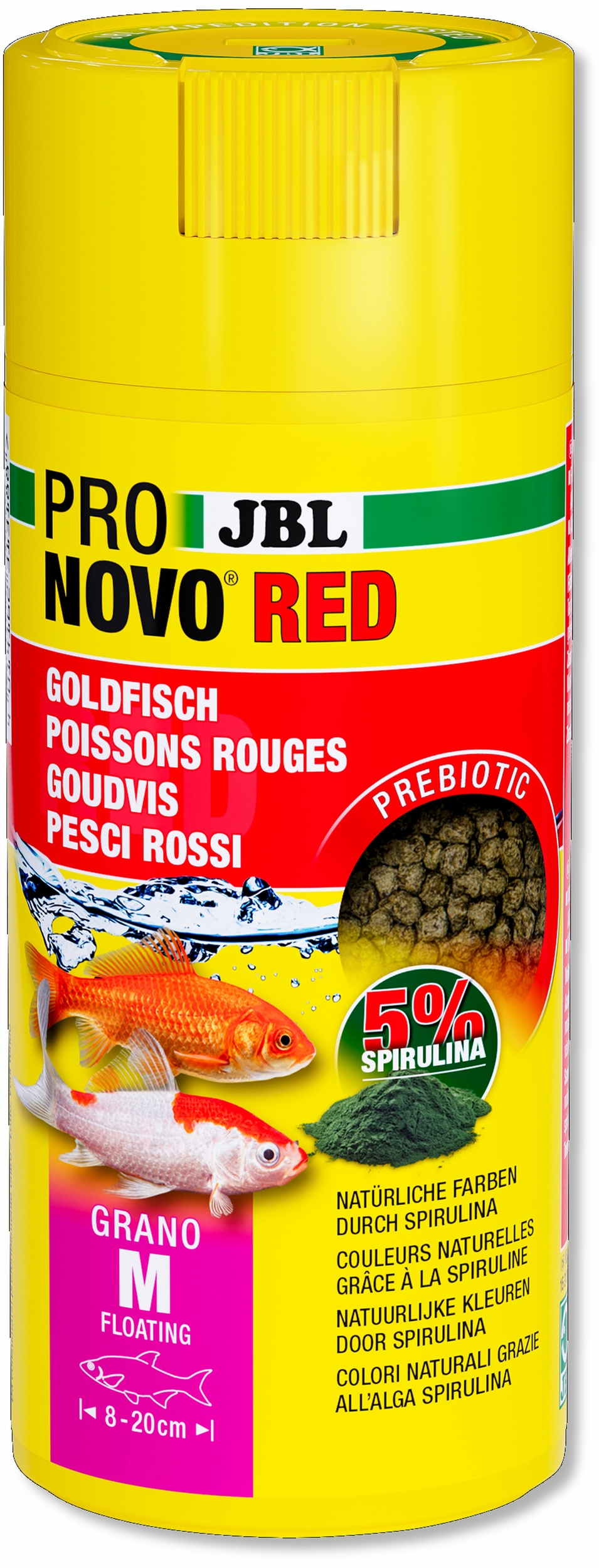 JBL ProNovo Red Grano M 250 ml nourriture de base en granulés pour poissons rouges de 8 à 20 cm