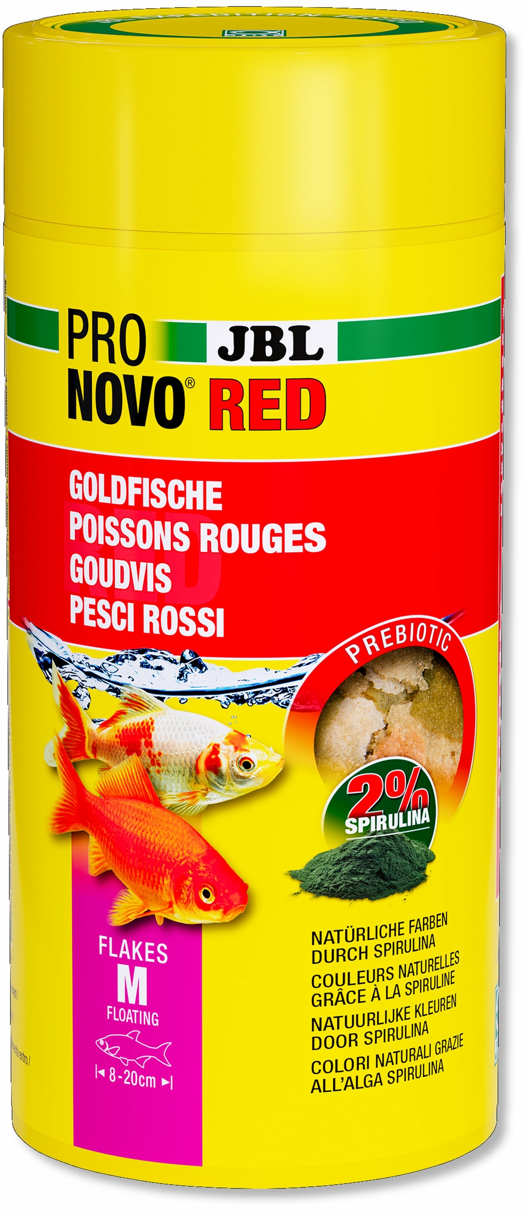JBL ProNovo Red Flakes M 1000 ml nourriture de base en flocons pour poissons rouges de 8 à 20 cm