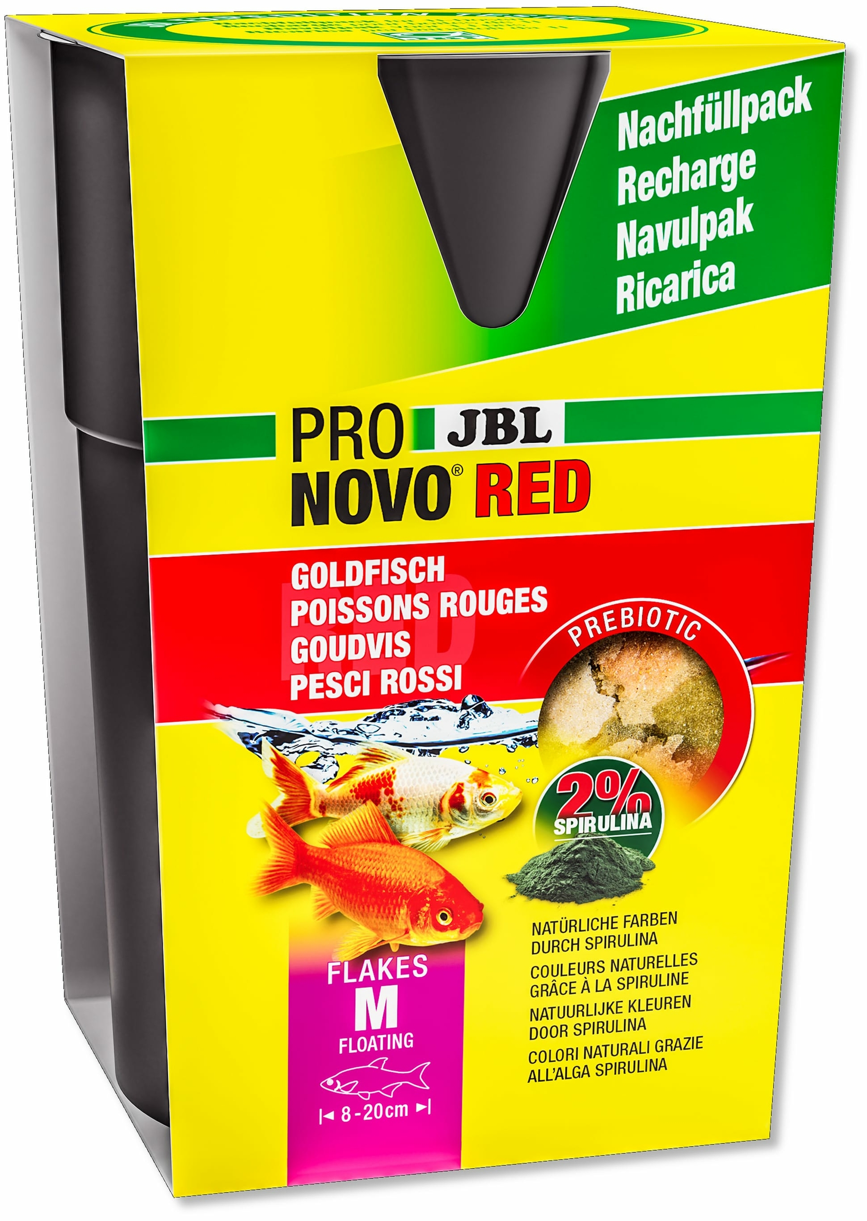 JBL ProNovo Red Flakes M 750 ml Recharge nourriture de base en flocons pour poissons rouges de 8 à 20 cm