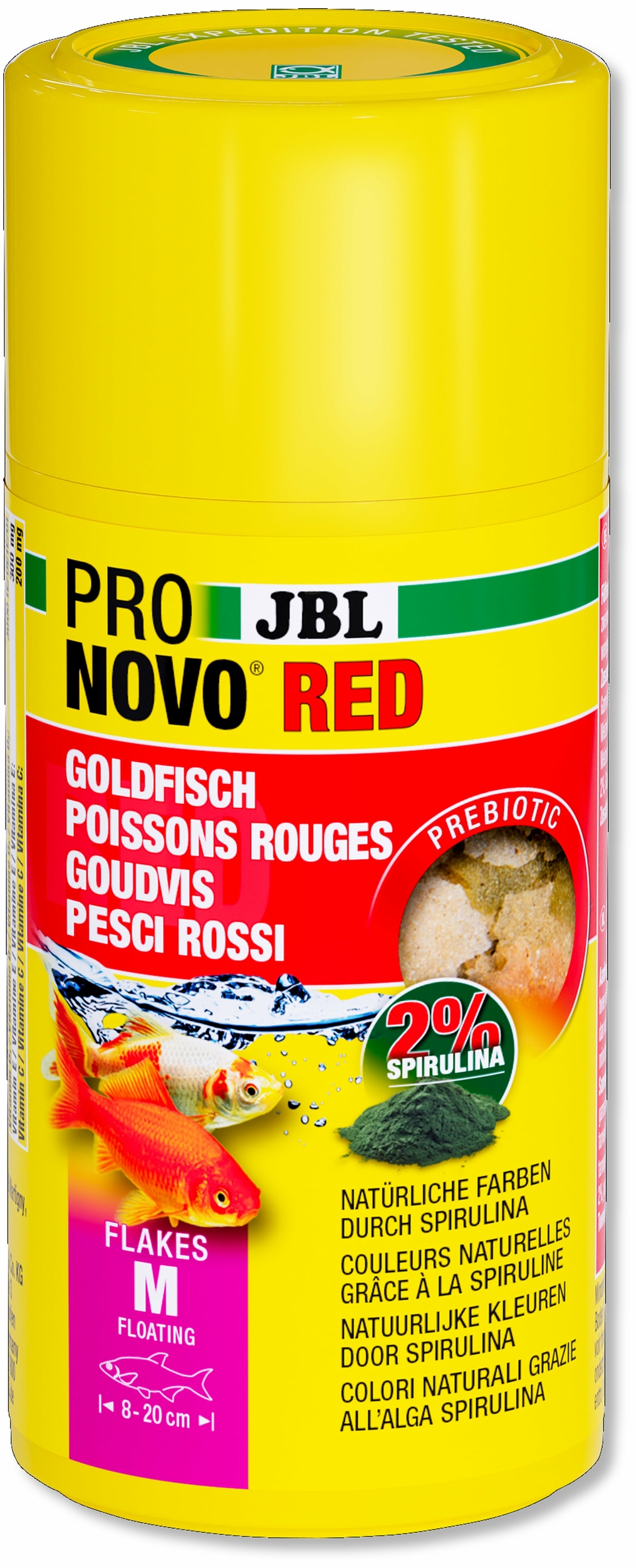 JBL ProNovo Red Flakes M 100 ml nourriture de base en flocons pour poissons rouges de 8 à 20 cm