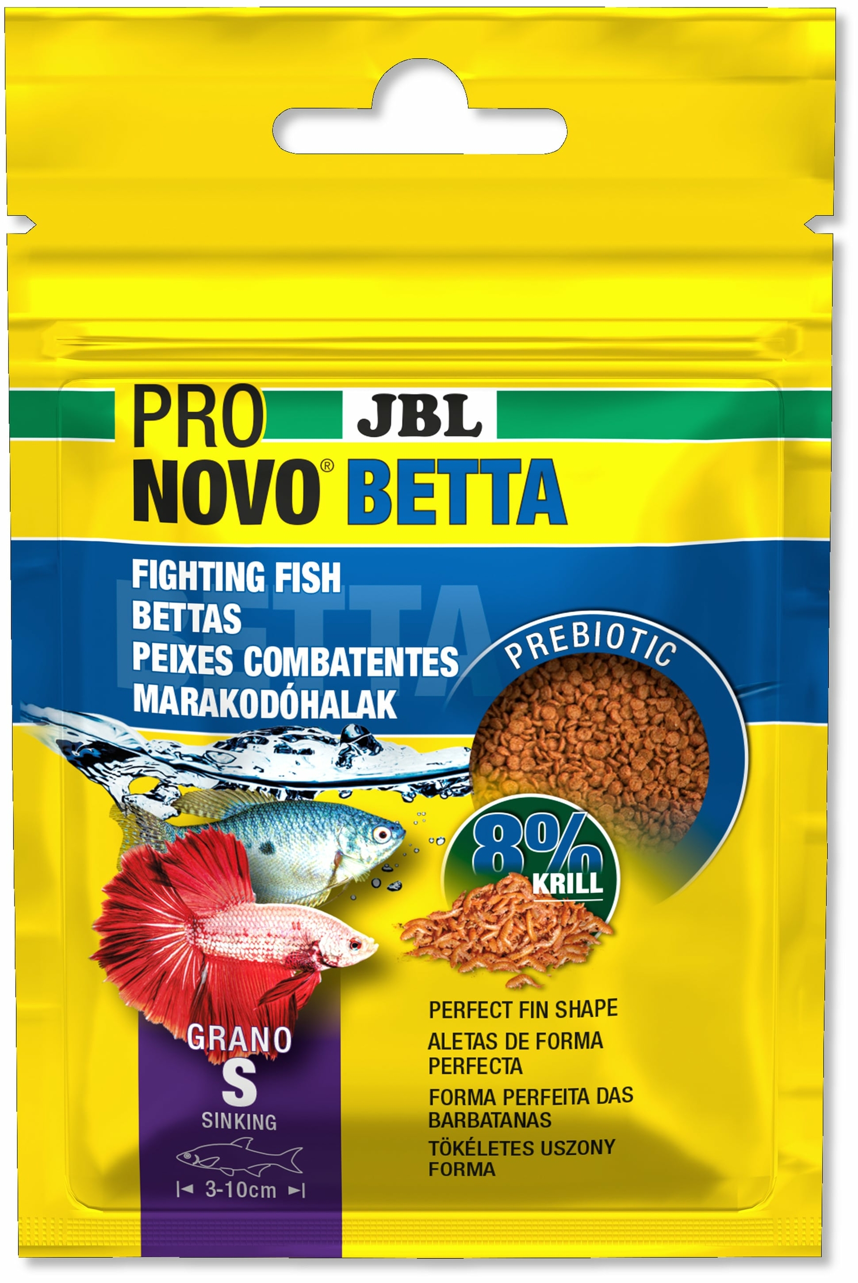JBL ProNovo Betta Grano S 20 ml nourriture de base en granulés pour combattants de 3 à 10 cm