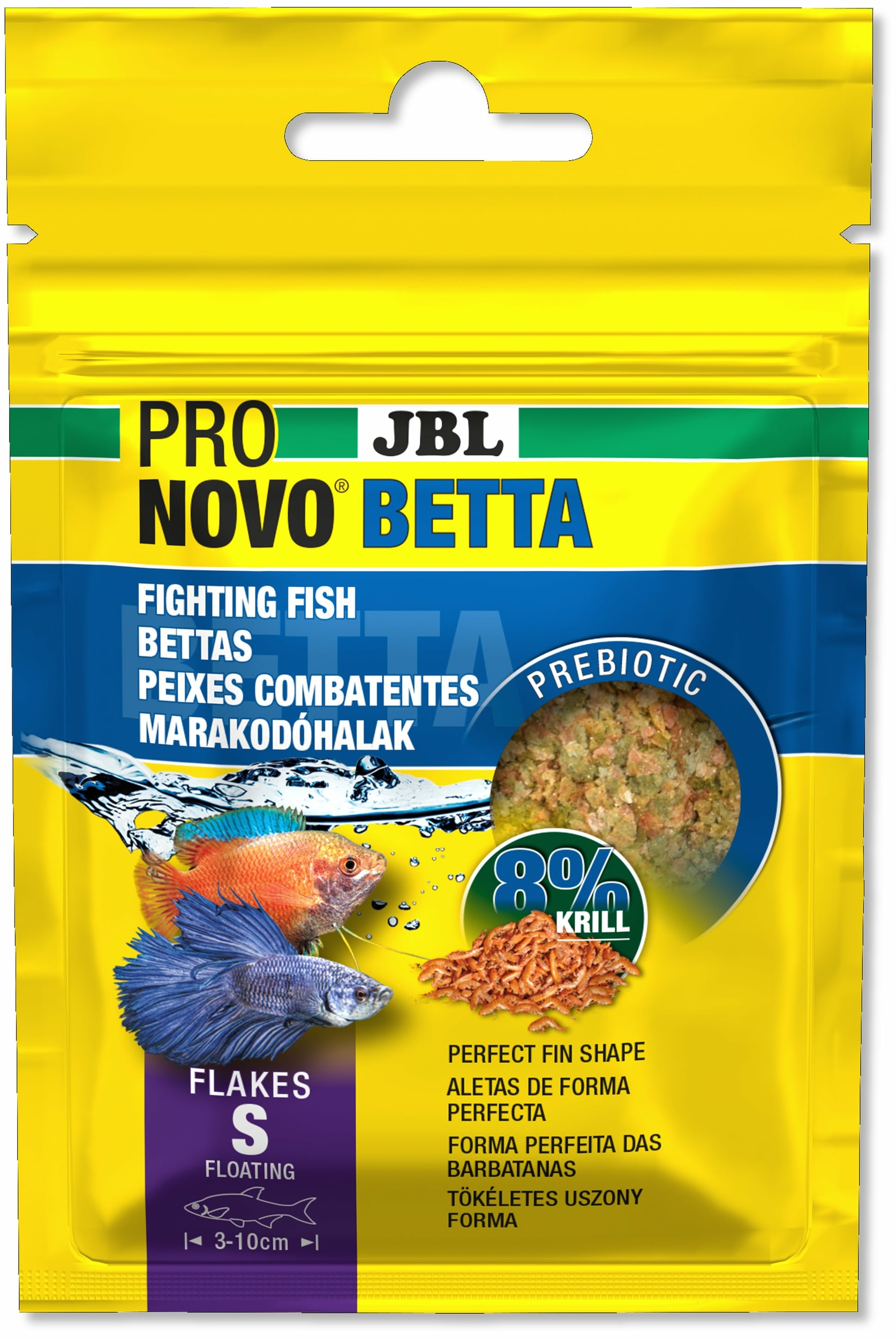 JBL ProNovo Betta Flakes S 20 ml nourriture de base en flocons pour combattants de 3 à 10 cm