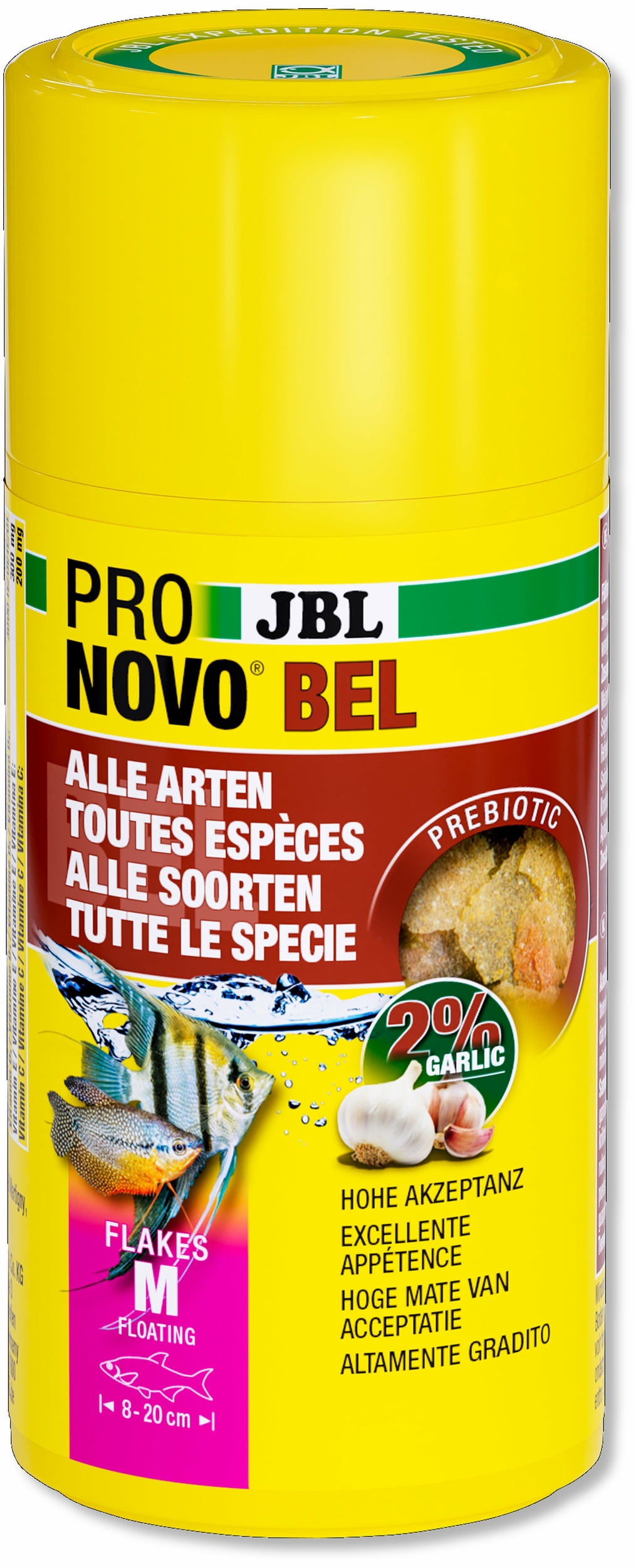 JBL ProNovo Bel Flakes M 100 ml nourriture de base en flocons pour tous poissons d\'aquarium de 8 à 20 cm