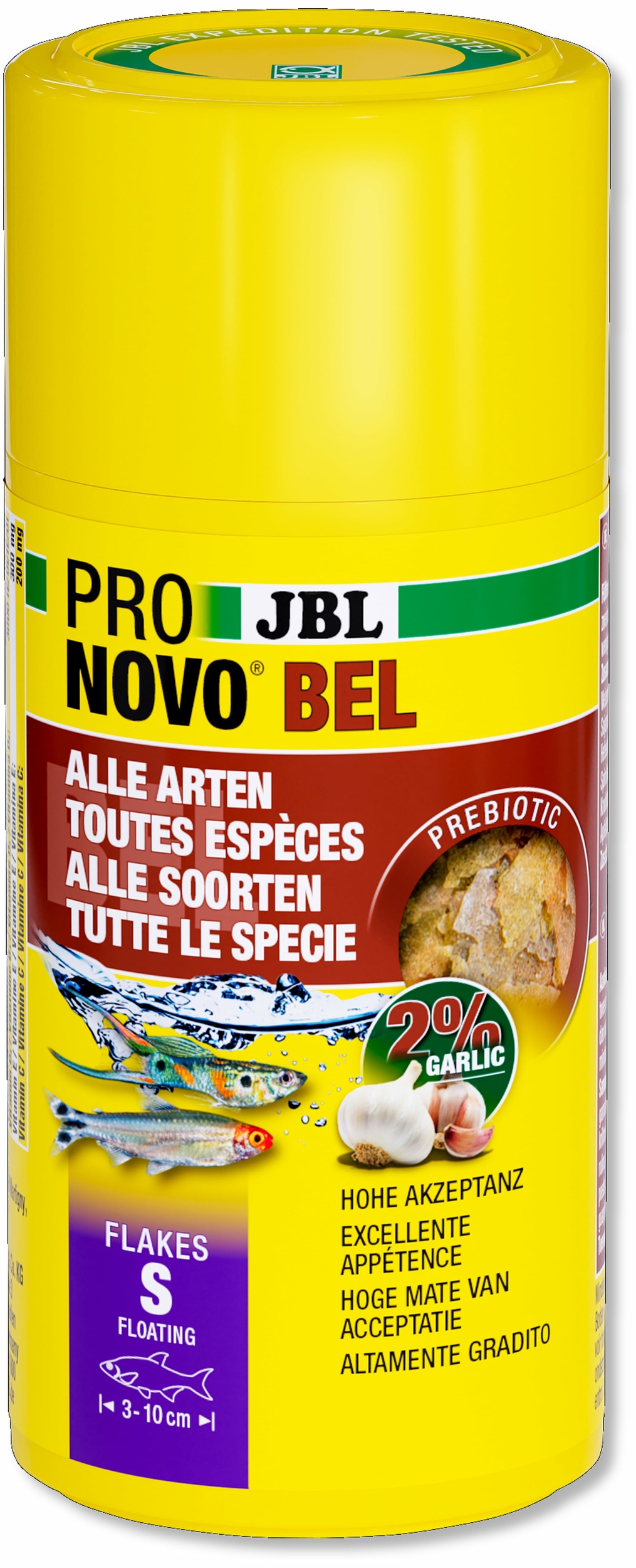 JBL ProNovo Bel Flakes S 100 ml nourriture de base en flocons pour tous poissons d\'aquarium de 3 à 10 cm