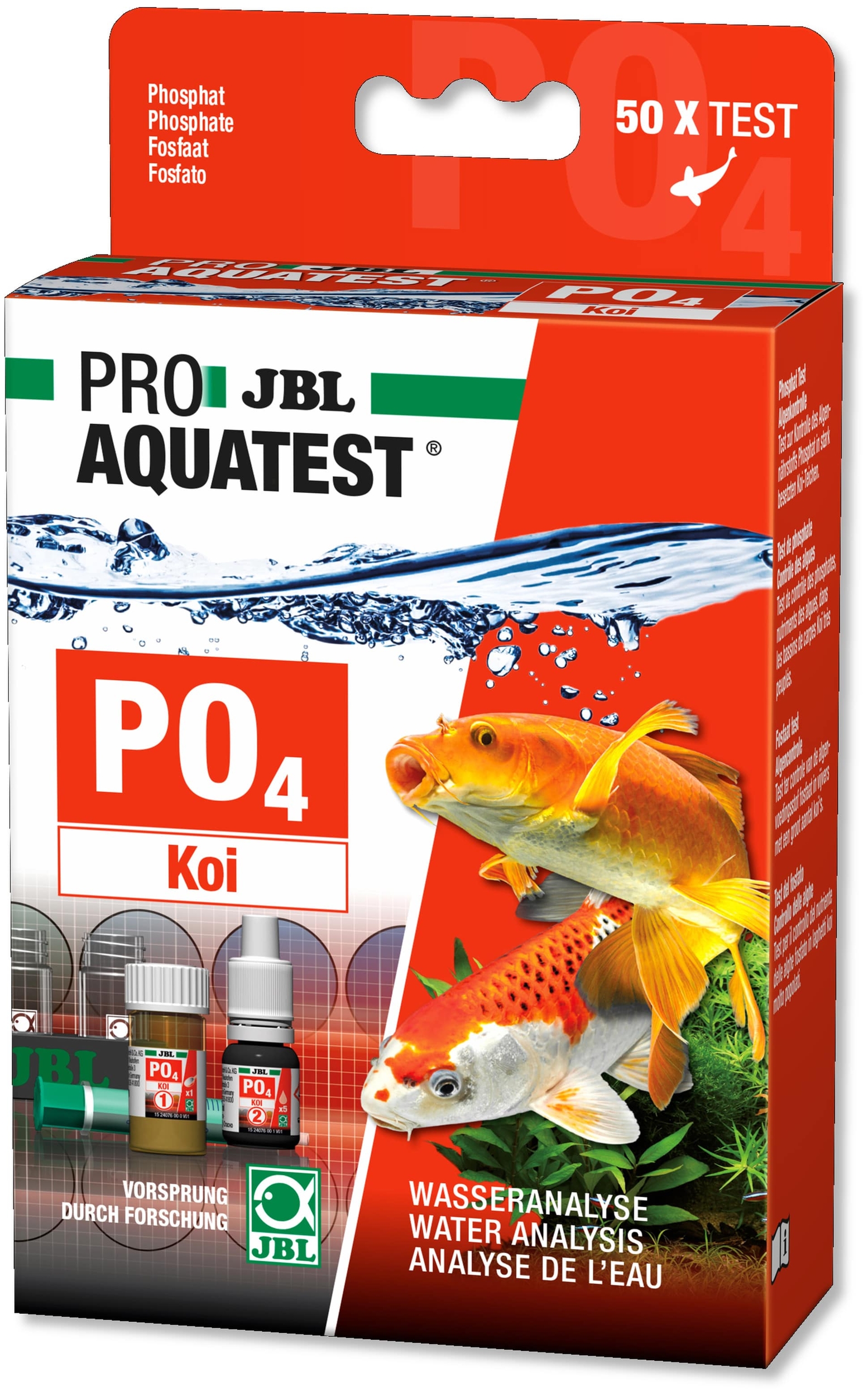 JBL ProAquaTest PO4 Koi permet de mesurer la teneur en phosphate dans l\'eau des bassins
