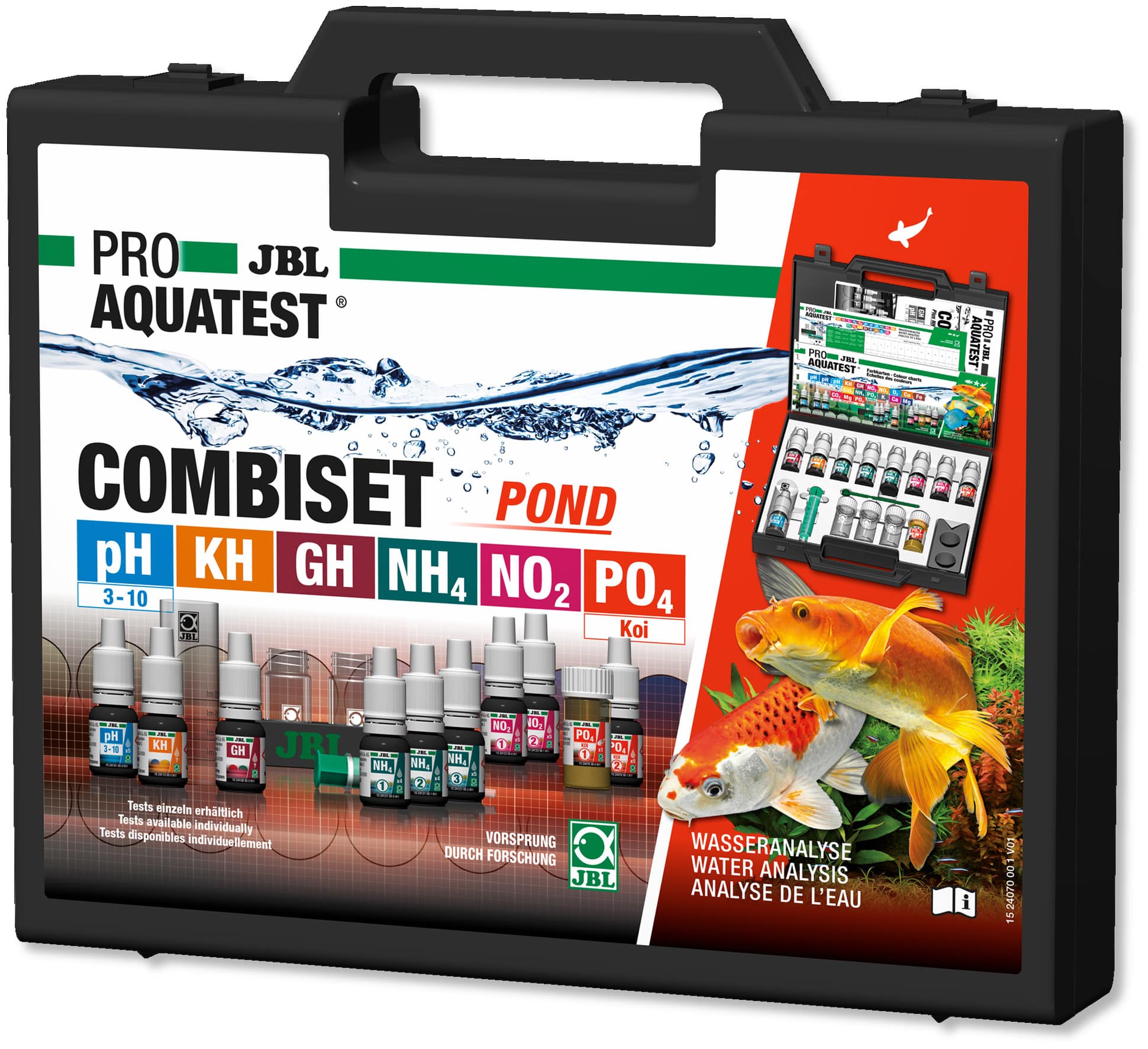 JBL ProAquaTest Combi Set Pond kit complet de 6 tests d’eau pour bassin