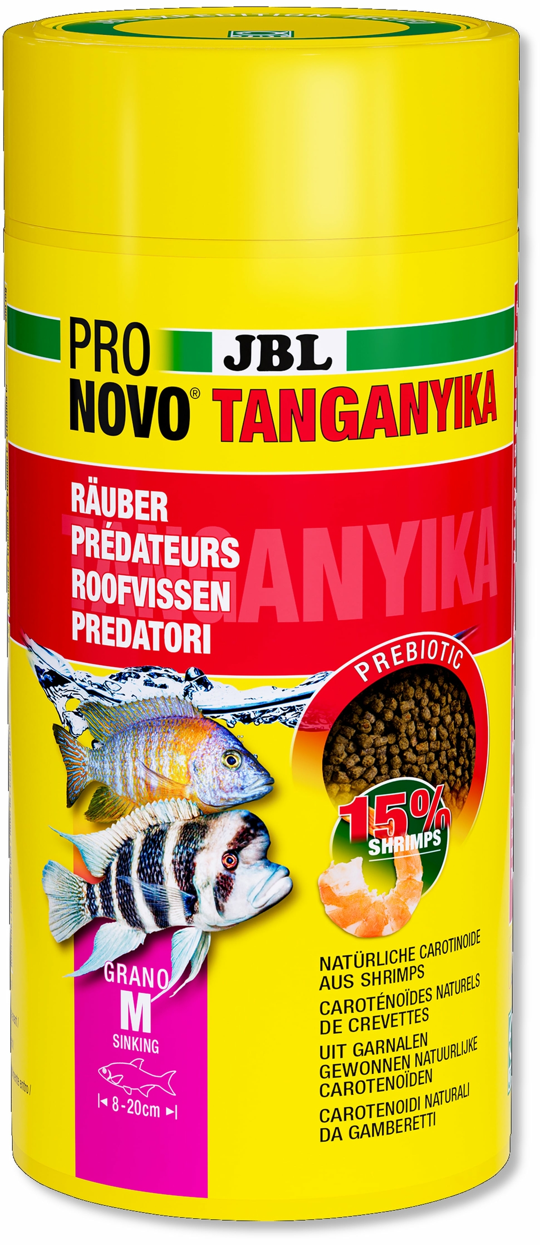 JBL ProNovo Tanganyika Grano M 1000 ml nourriture en granulés pour Cichlidés lacs Tanganyika & Malawi de 8 à 20 cm