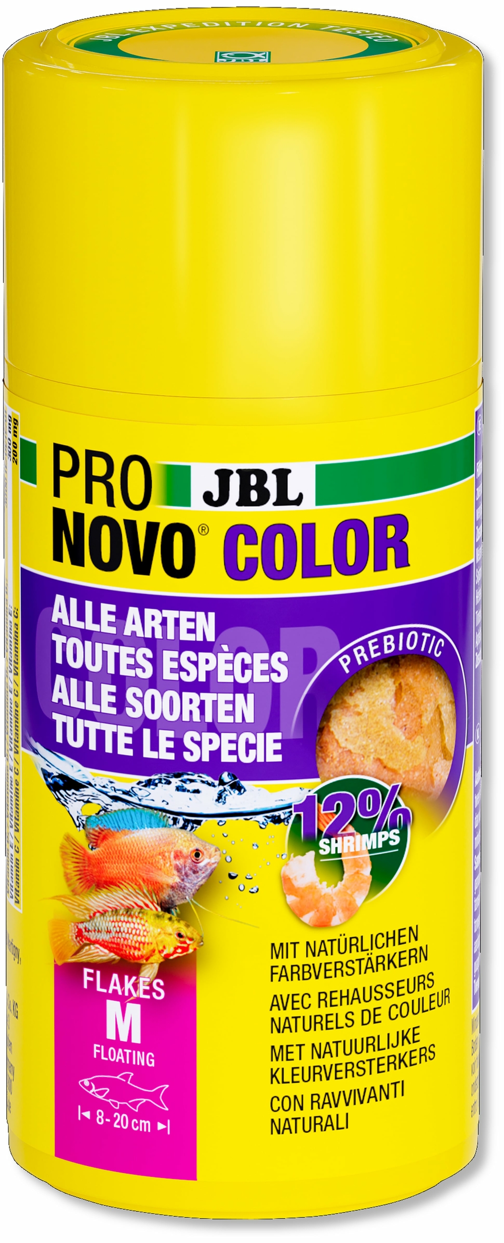 JBL ProNovo Color Flakes M 100 ml nourriture en flocons rehaussant les couleurs des poissons d\'aquarium de 8 à 20 cm