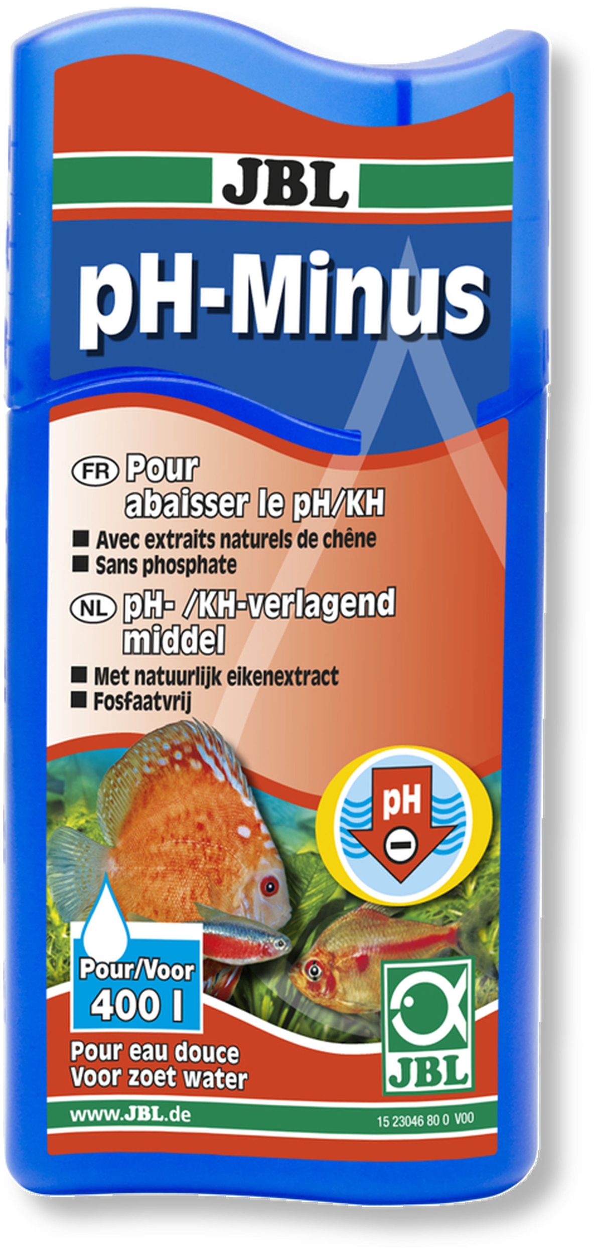 JBL pH-Minus 100 ml réduit le pH et le KH de manière fiable en eau douce
