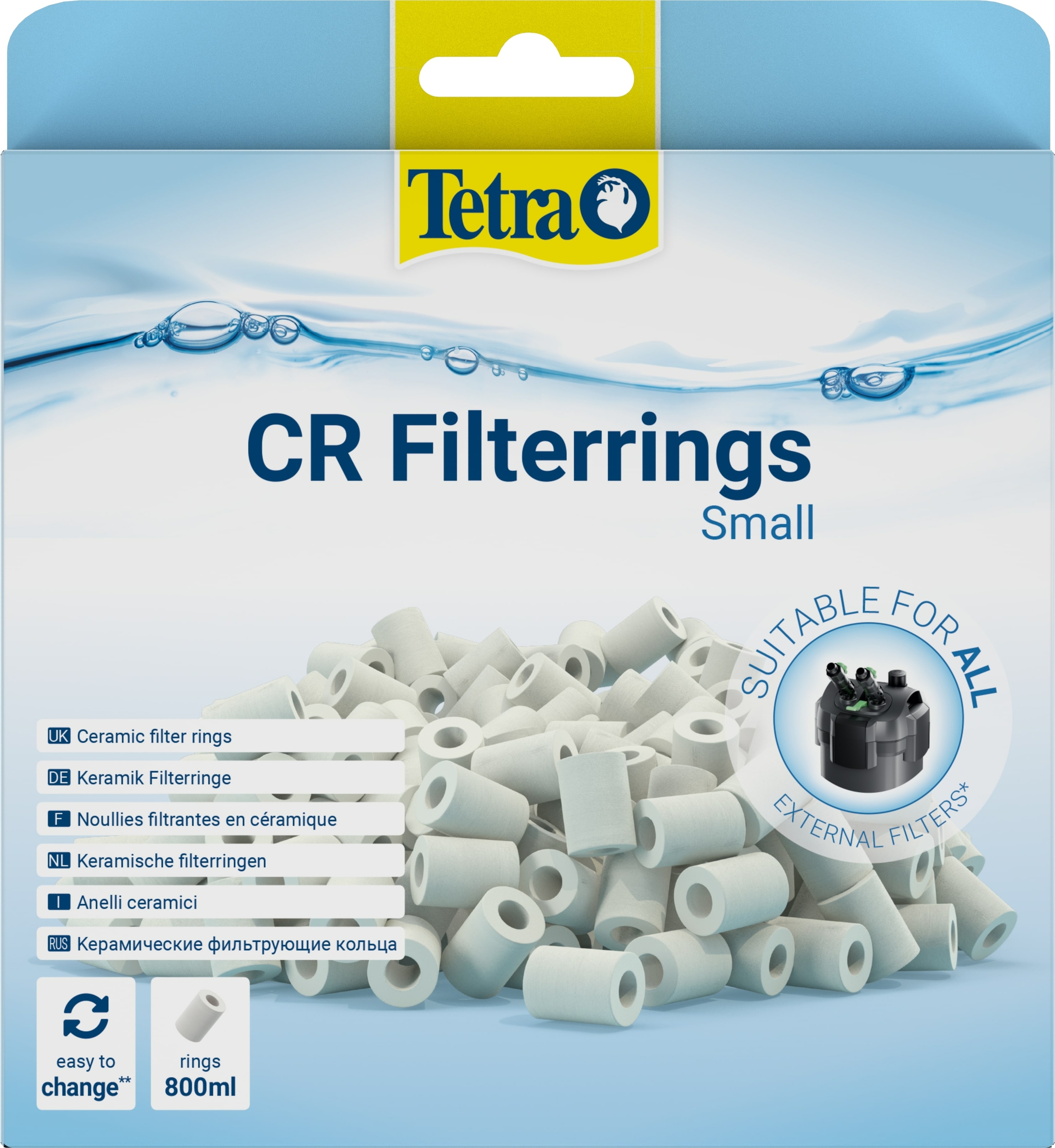 TETRA CR Filterrings 800 ml nouilles céramiques de filtration biologique pour filtre externe TETRA EX et autres