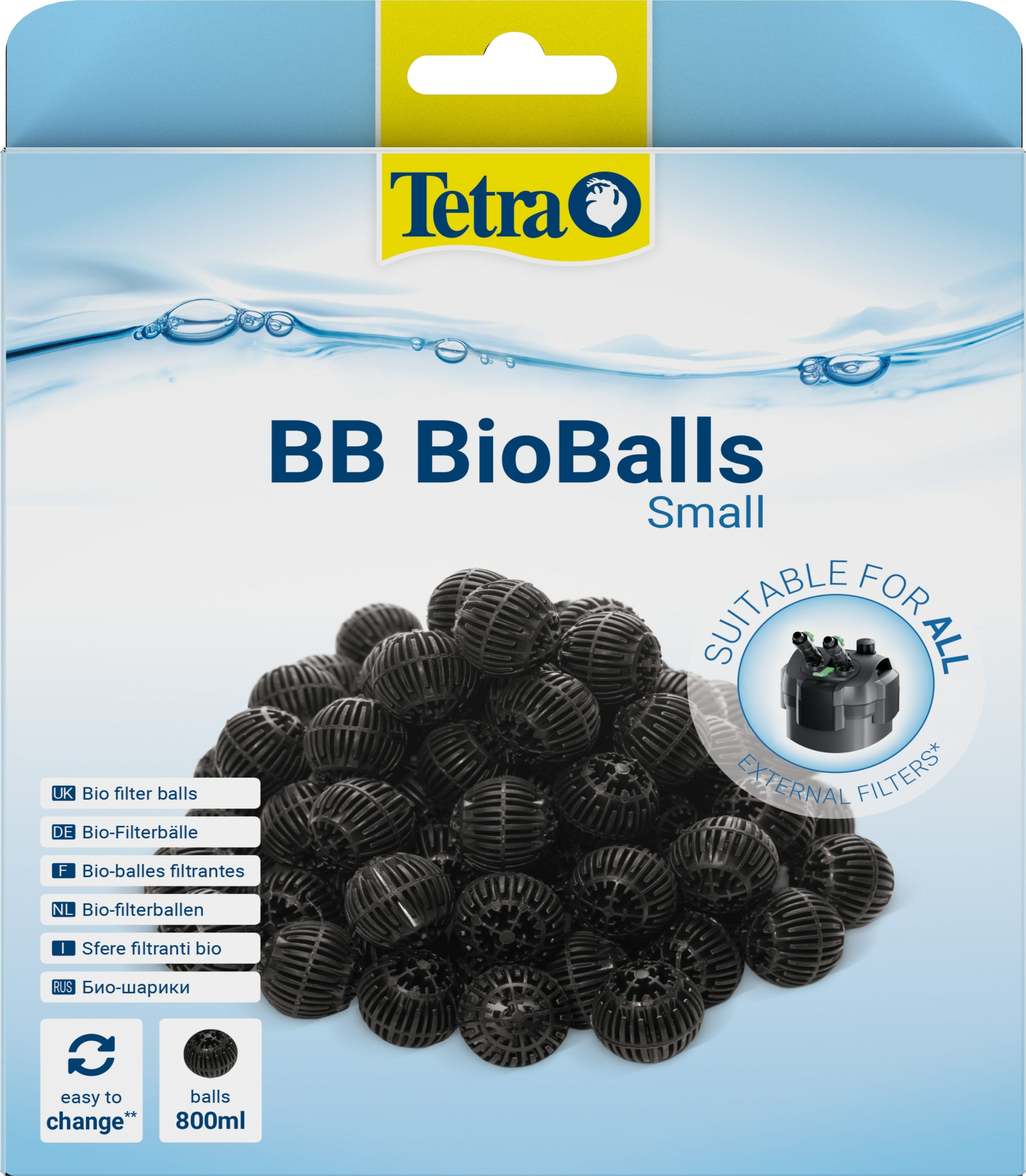 TETRA BB BioBalls 800 ml bioballs avec macro-surface pour filtre externe TETRA EX et autres