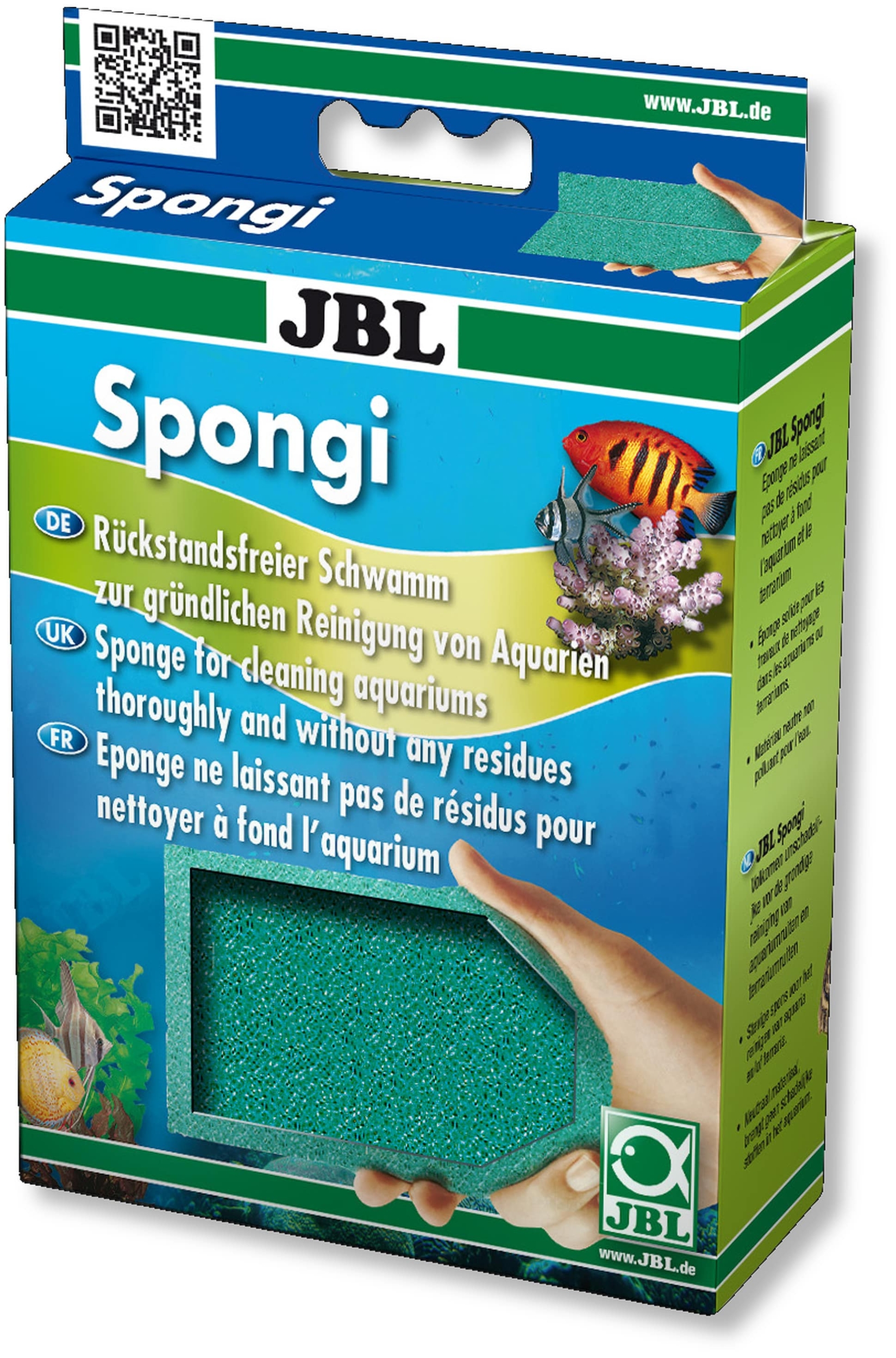 JBL Spongi éponge pour le nettoyage des vitres d\'aquariums et terrariums