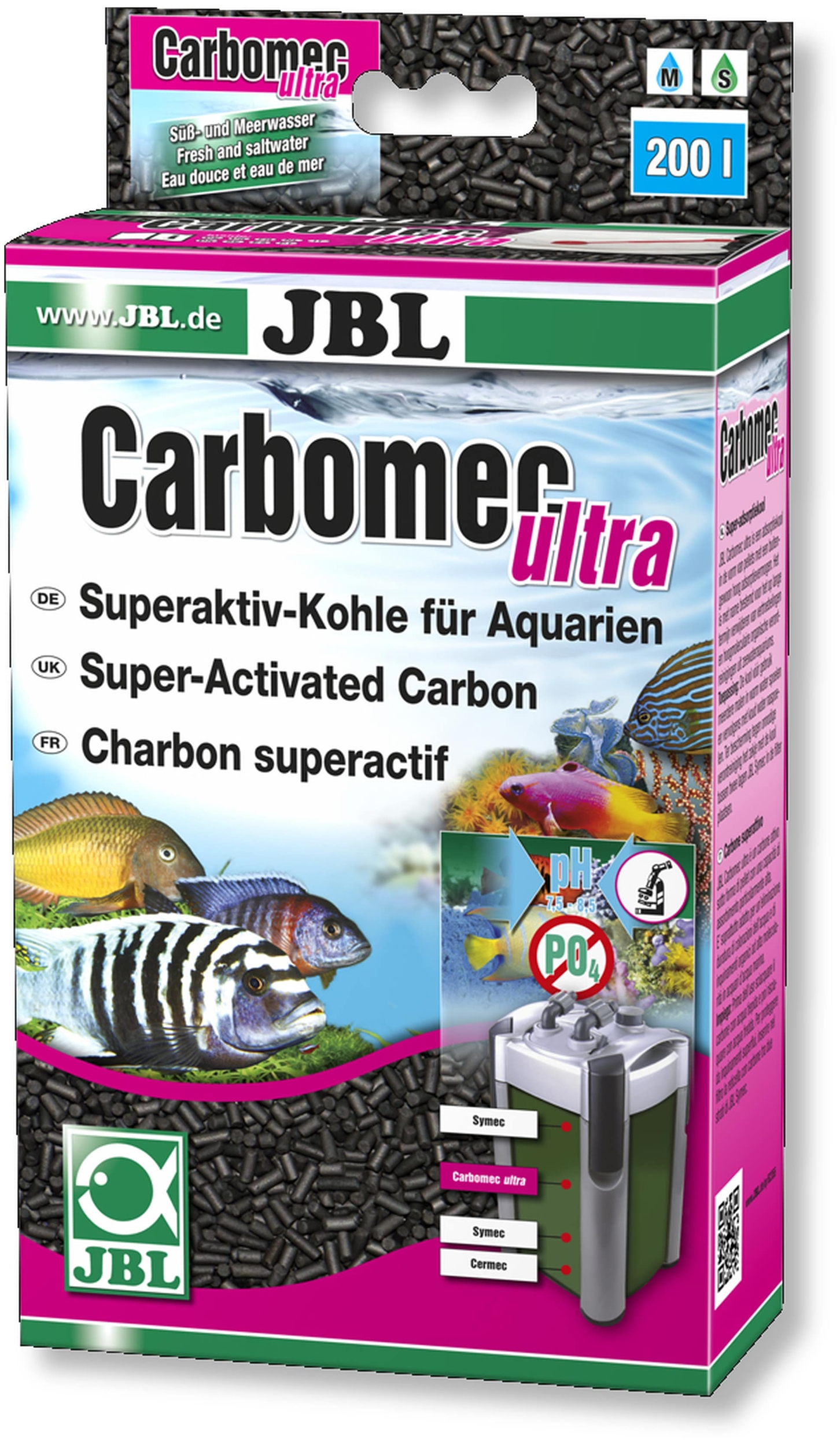 JBL Carbomec ultra charbon super actif en boulettes pour eau de mer et cichlidés