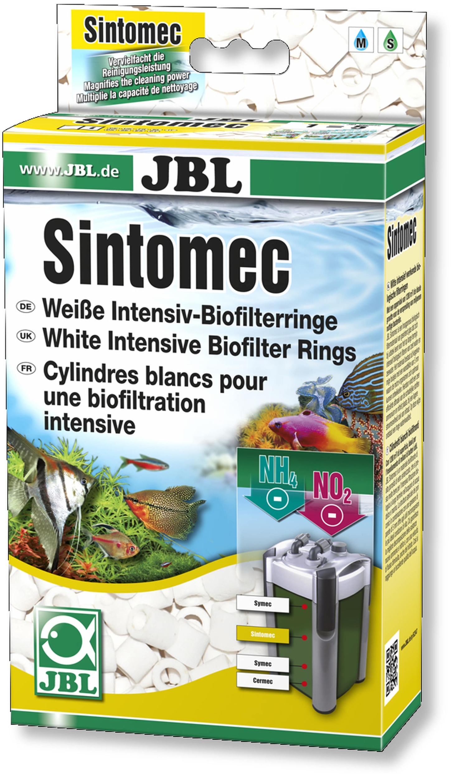 JBL SintoMec 1 L anneaux blancs de biofiltration intensive