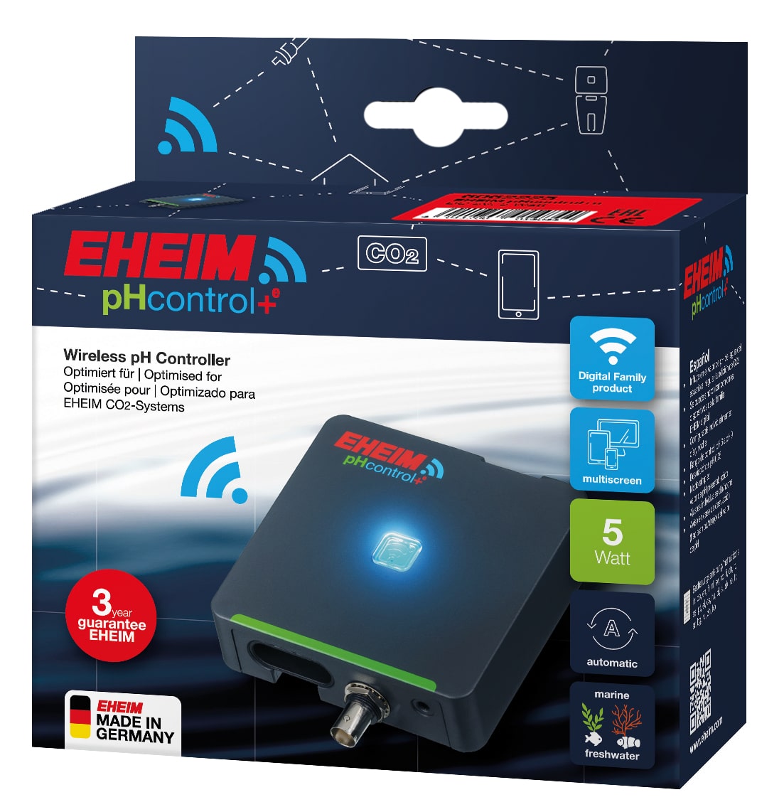 EHEIM pHcontrol+e contrôleur de pH WiFi intelligent pour aquarium