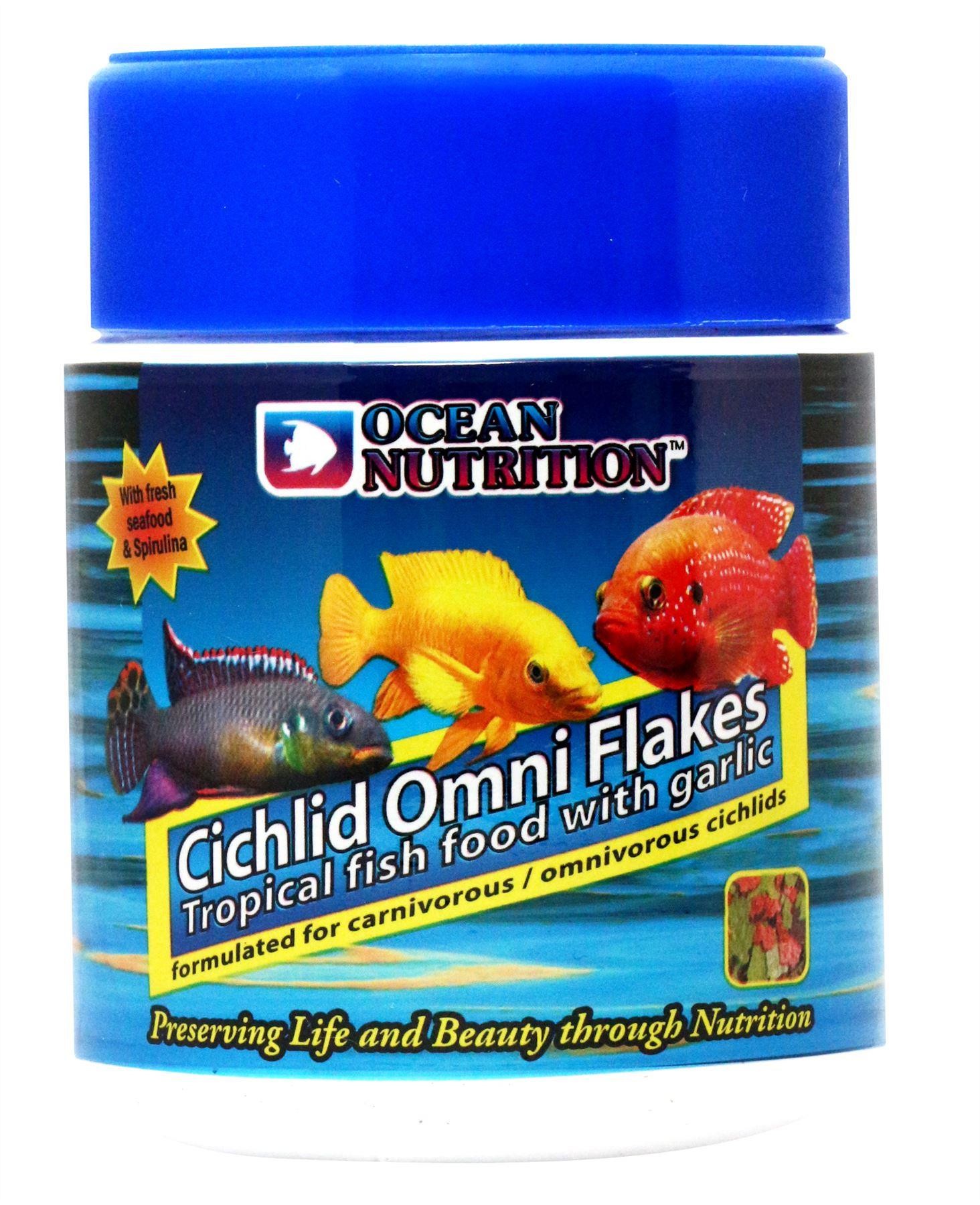 OCEAN NUTRITION Cichlid Omni Flocons 34 gr. nourriture pour Cichlidés omnivores comme les Scalaires, Discus et autres Ciclidés d\'Amérique du Sud