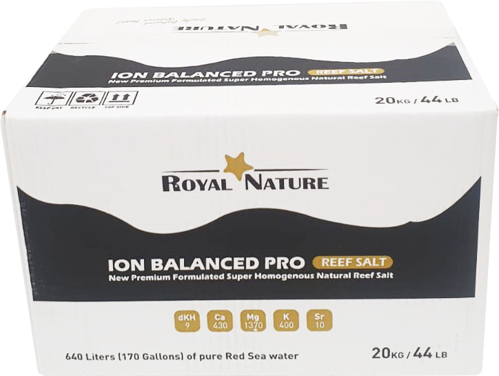 ROYAL NATURE Ion Balanced Pro Reef Salt 20 kg Carton Box de sel naturel enrichi en macro-éléments