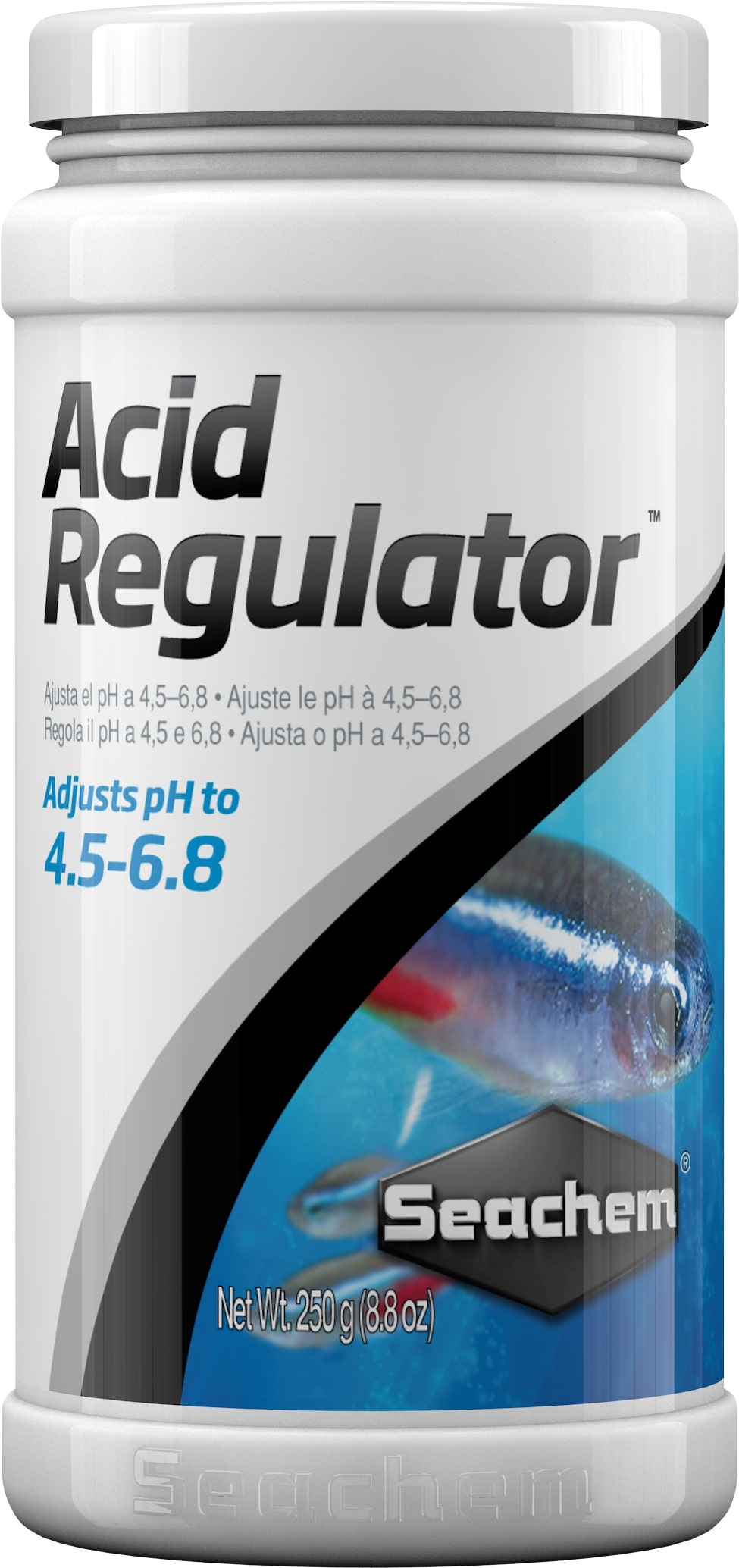SEACHEM Acid Regulator 250 gr. ajuste le pH dans la plage acide 4,5 à 6,8