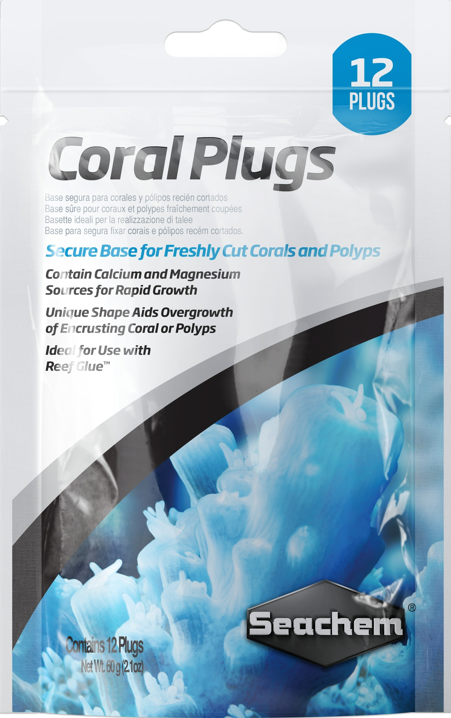SEACHEM Coral Plugs lot de 12 supports à boutures pour coraux mous et durs