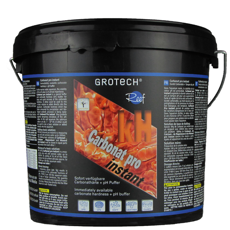 GROTECH Carbonat Pro Instant 3 Kg augmente la dureté carbonatée et stabilise le pH de l\'eau de mer