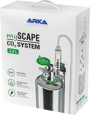 ARKA myScape Bio Co2 Starter-Set Medium kit CO2 biologique avec bouteille de 2,4 L pour aquarium d\'eau douce