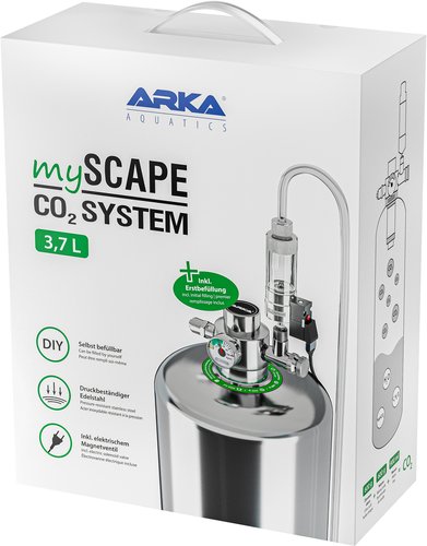ARKA myScape Bio Co2 Starter-Set Large kit CO2 biologique avec bouteille de 3,7 L pour aquarium d\'eau douce