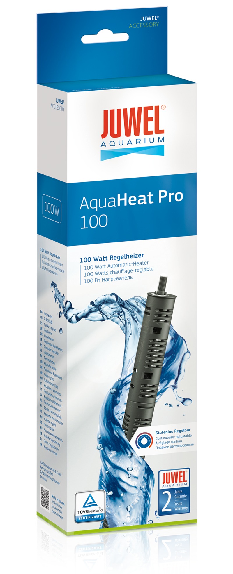 JUWEL AquaHeat Pro 100W chauffage avec thermostat automatique intégré pour aquarium de 60 à 150L