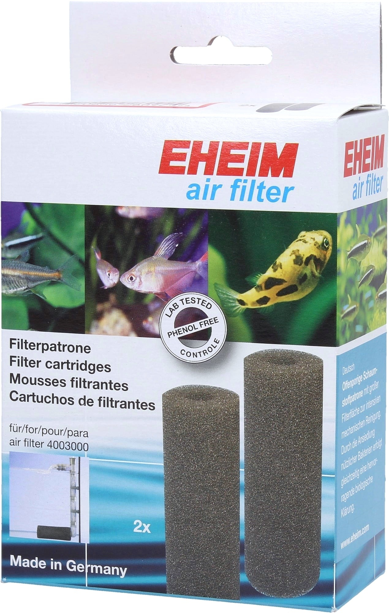 EHEIM AirFilter 2615300 lot de 2 mousses de filtration pour Exhausteur EHEIM 4003000