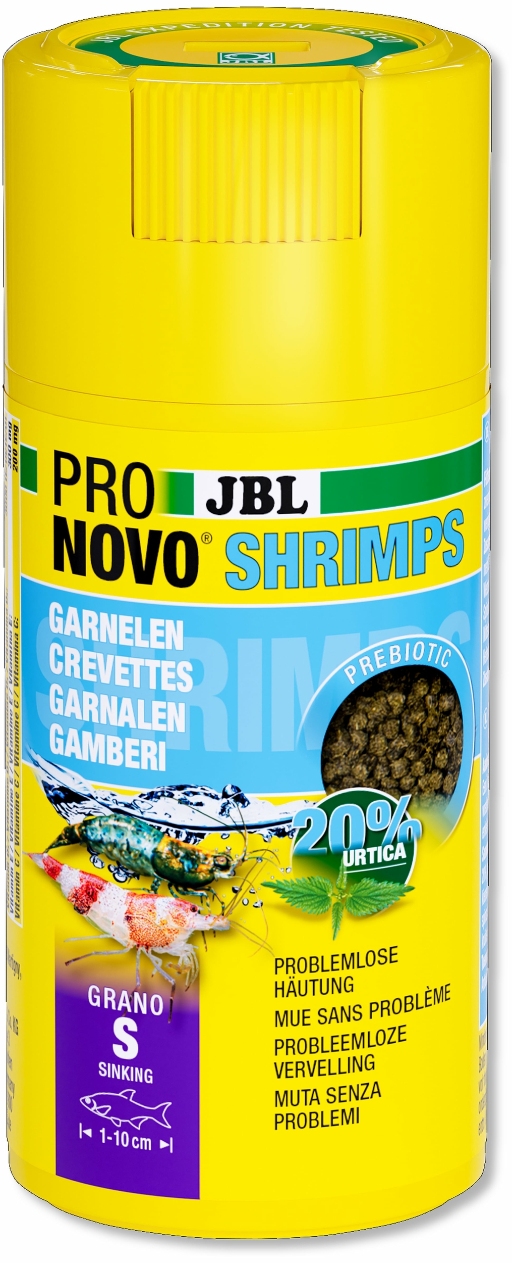 JBL ProNovo Shrimps Grano S 100 ml nourriture en granulés pour crevettes d\'eau douce de 1 à 10 cm