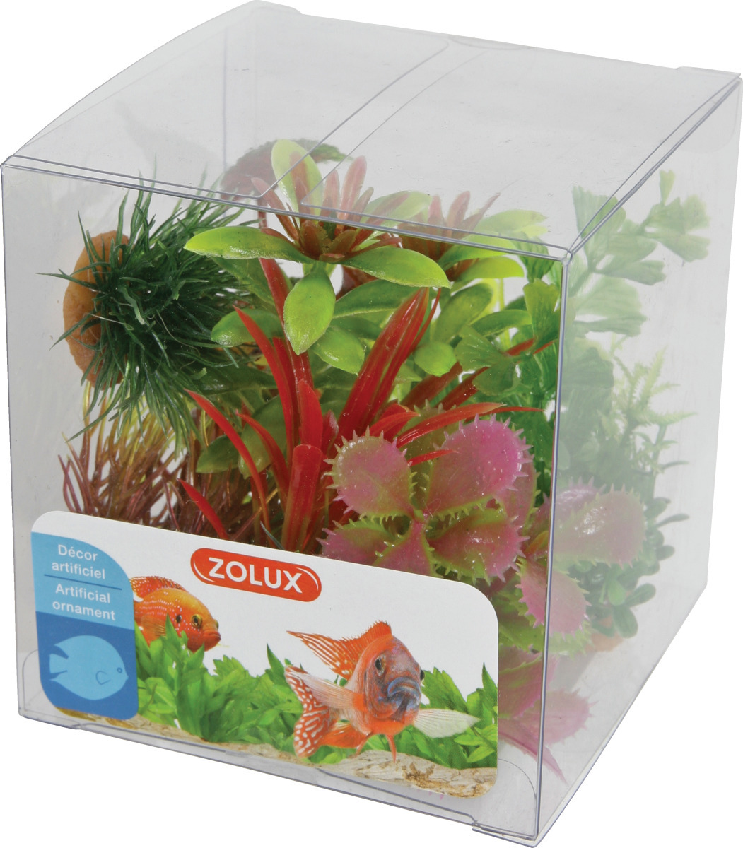ZOLUX Boîte Mix 1 - Lot de 6 petites plantes artificielles 4 à 10 cm pour aquarium