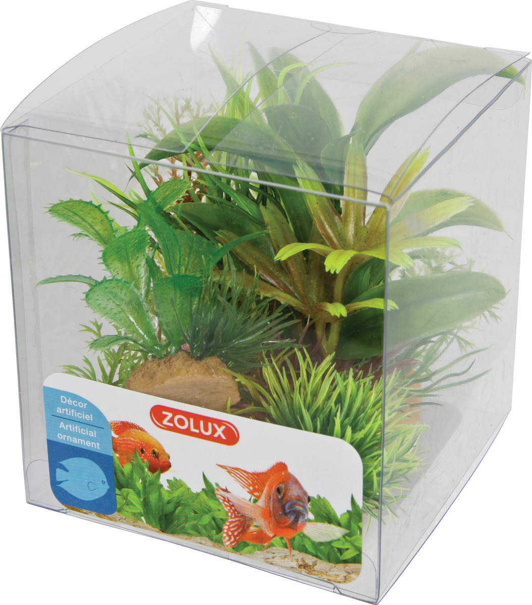 ZOLUX Boîte Mix 2 - Lot de 6 petites plantes artificielles 4 à 10 cm pour aquarium