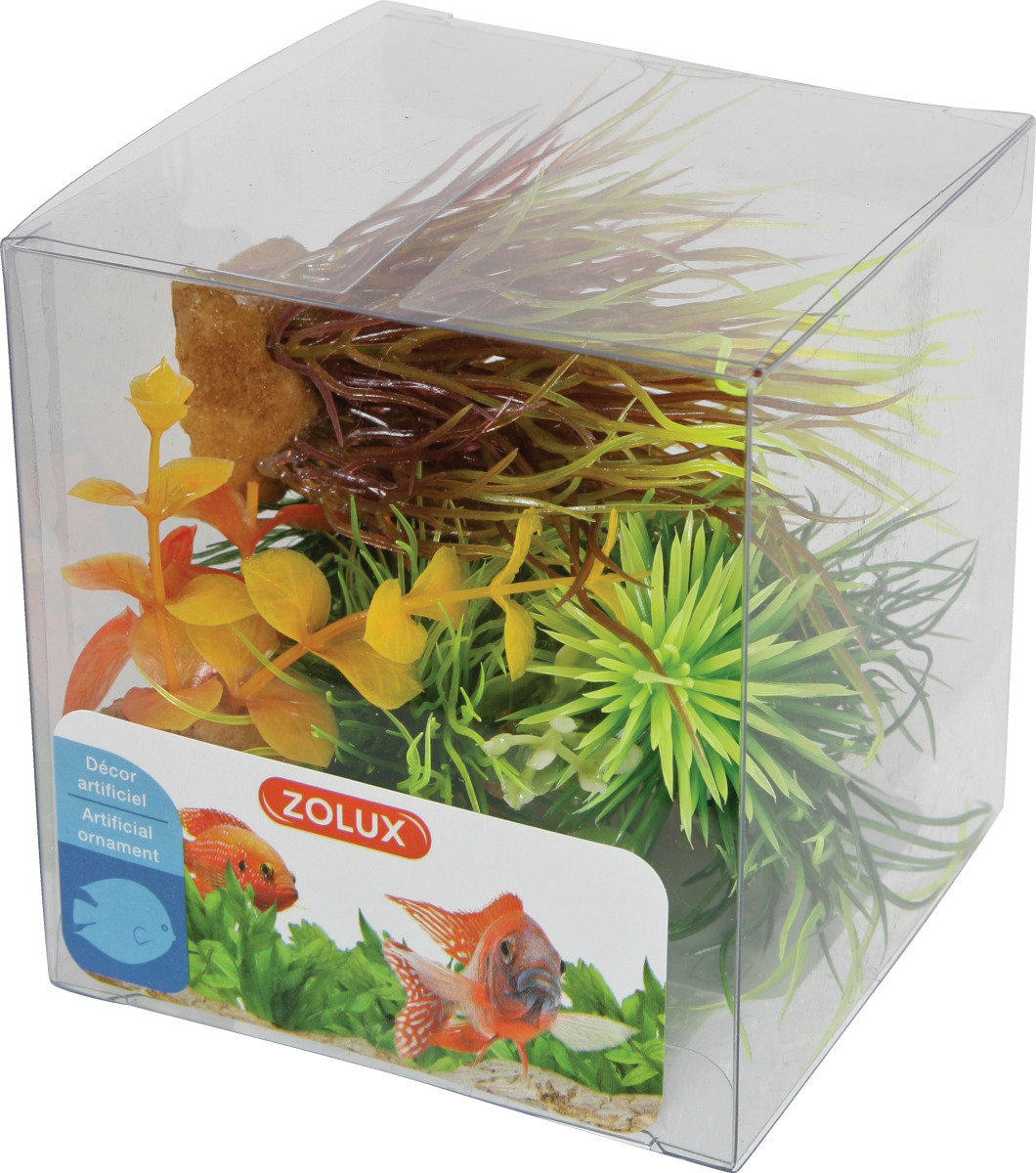 ZOLUX Boîte Mix 3 - Lot de 6 petites plantes artificielles 4 à 10 cm pour aquarium