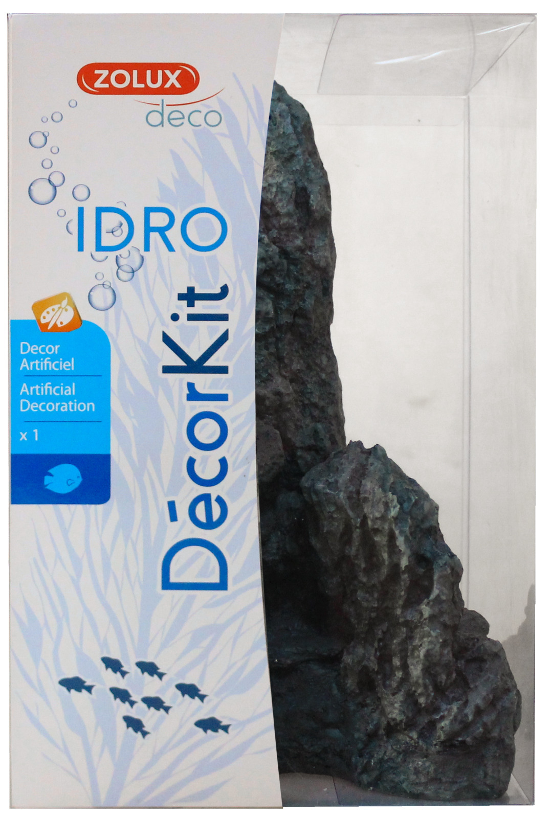 ZOLUX Déco Idro Kit Black Stone PM roche artificielle 10,5 x 8,3 x 17,5 cm pour aquarium