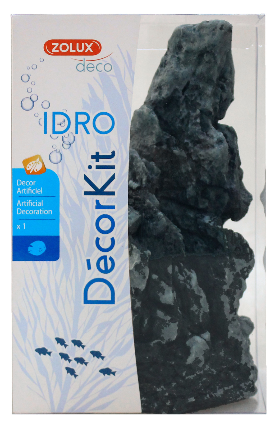ZOLUX Déco Idro Kit Black Stone GM roche artificielle 12,2 x 15,5 x 21 cm pour aquarium