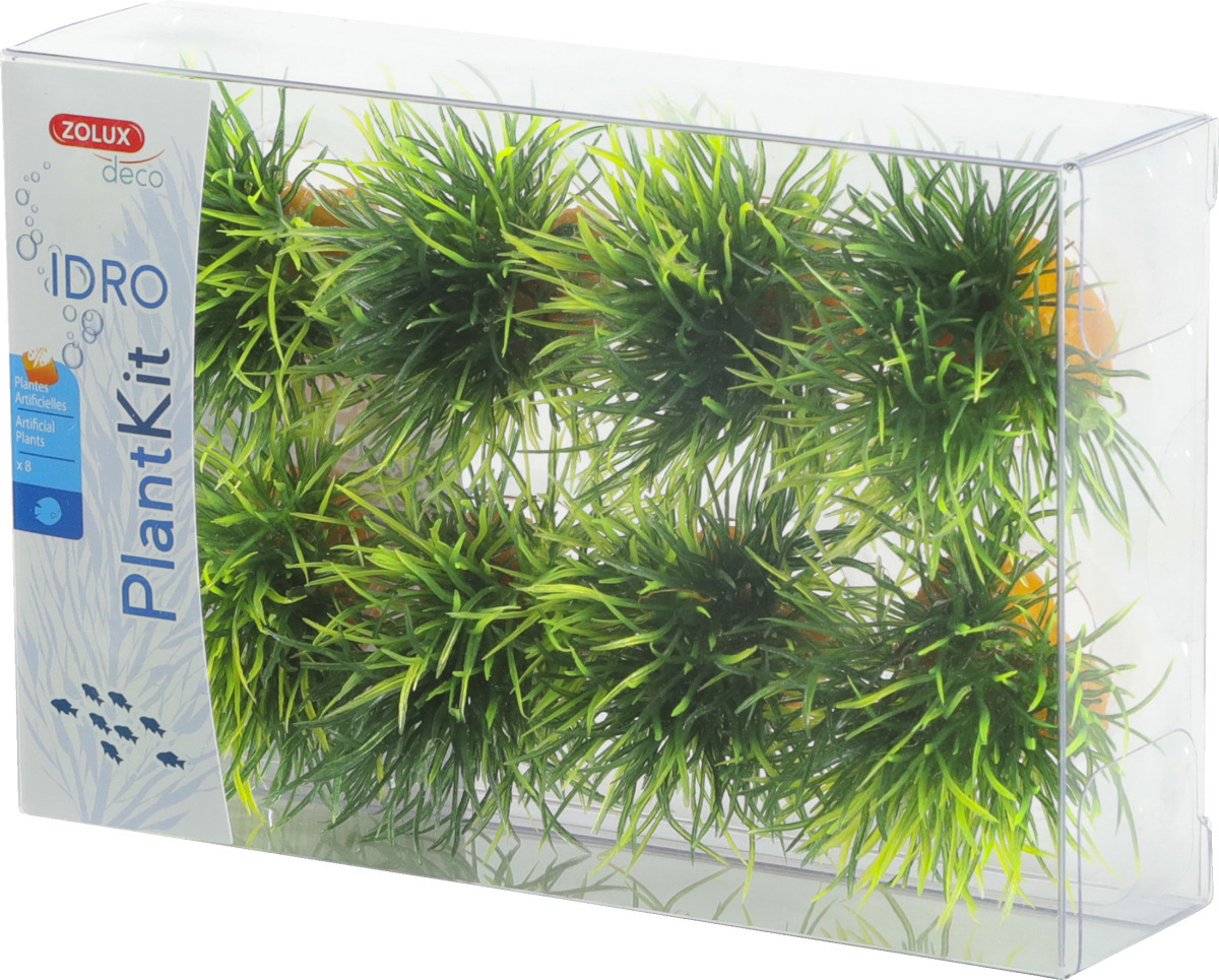 ZOLUX PlantKit Idro Small x 8 lot de petites plantes artificielles 3 cm pour aquarium