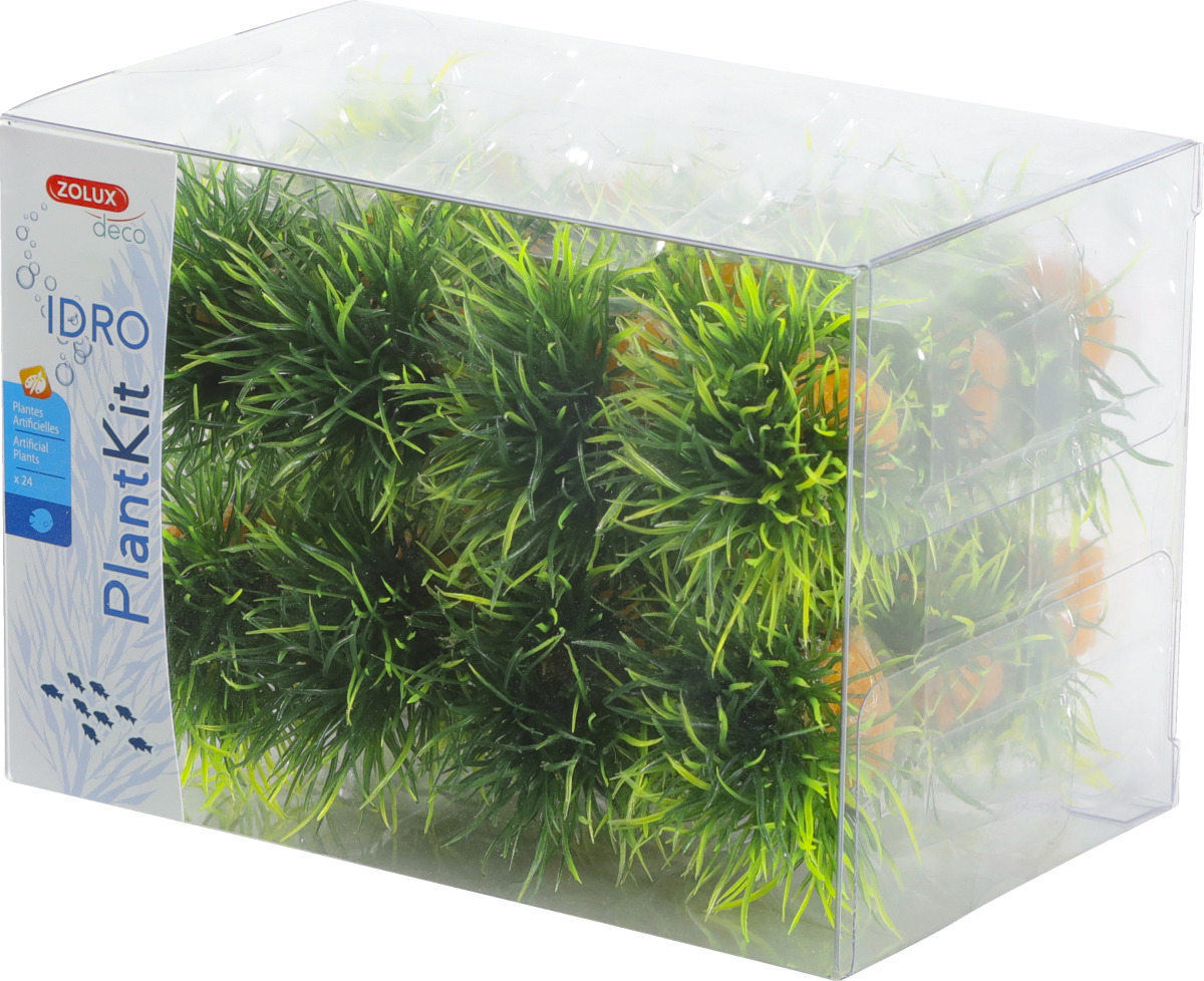 ZOLUX PlantKit Idro Small x 24 lot de petites plantes artificielles 3 cm pour aquarium