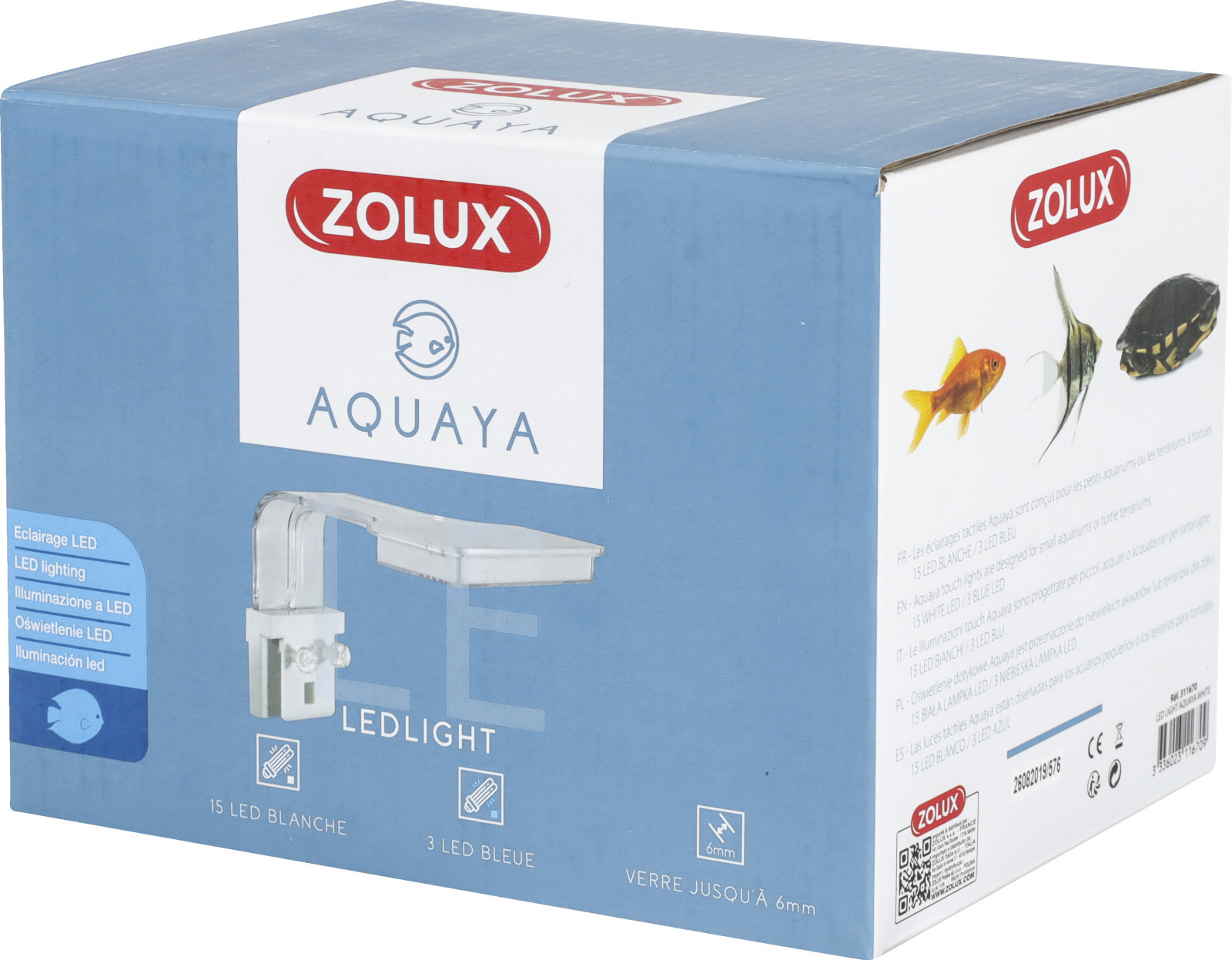 ZOLUX Aquaya LED Light White lampe d\'éclairage 3,6 W pour aquarium d\'eau douce et aquaterrarium