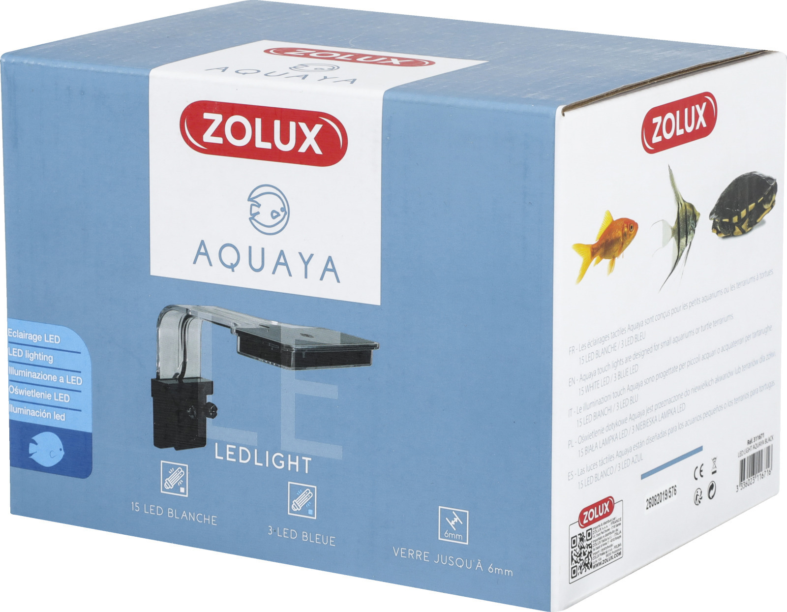 ZOLUX Aquaya LED Light Black lampe d\'éclairage 3,6 W pour aquarium d\'eau douce et aquaterrarium