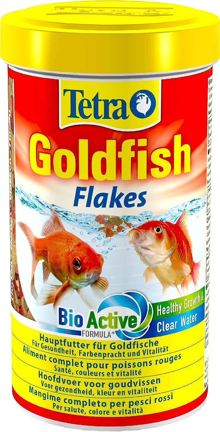 TETRA GoldFish Flakes 500 ml aliment complet en flocons de grande qualité pour tous les poissons rouges et d\'eau froide