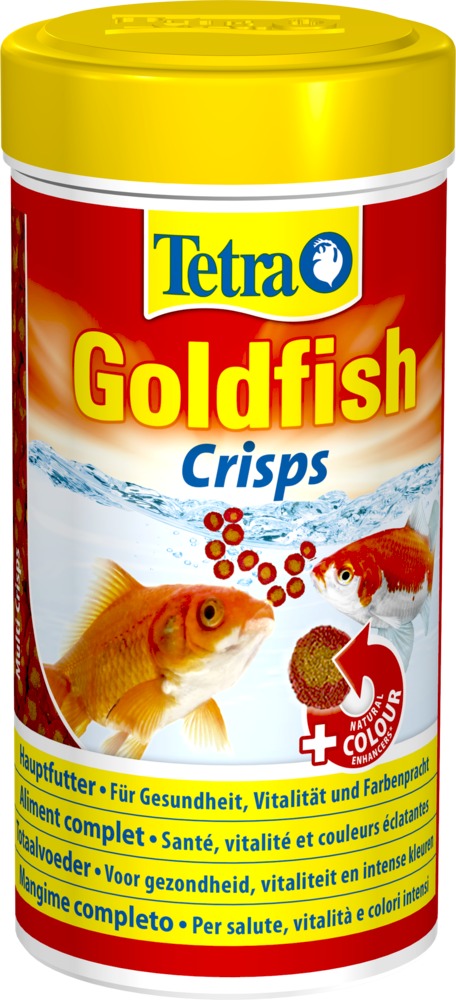TETRA GoldFish Crisps 250 ml aliment complet en chips pour tous les poissons rouges et d\'eau froide