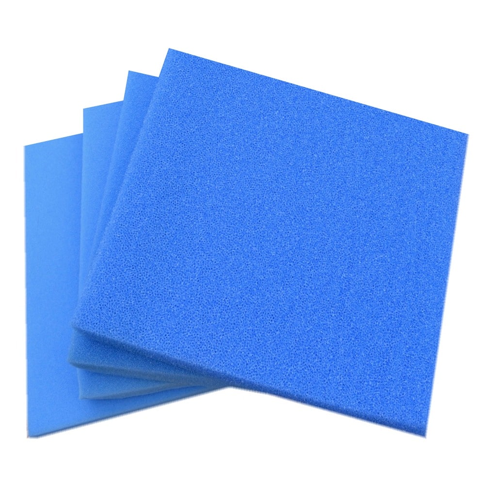 Plaque de mousse 50 x 50 x 5 cm pour filtration 2 modèles : moyenne, très grosse
