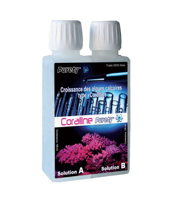 PURETY Coralline 2 x 125 ml amplifie la croissance des algues calcaires type coralline