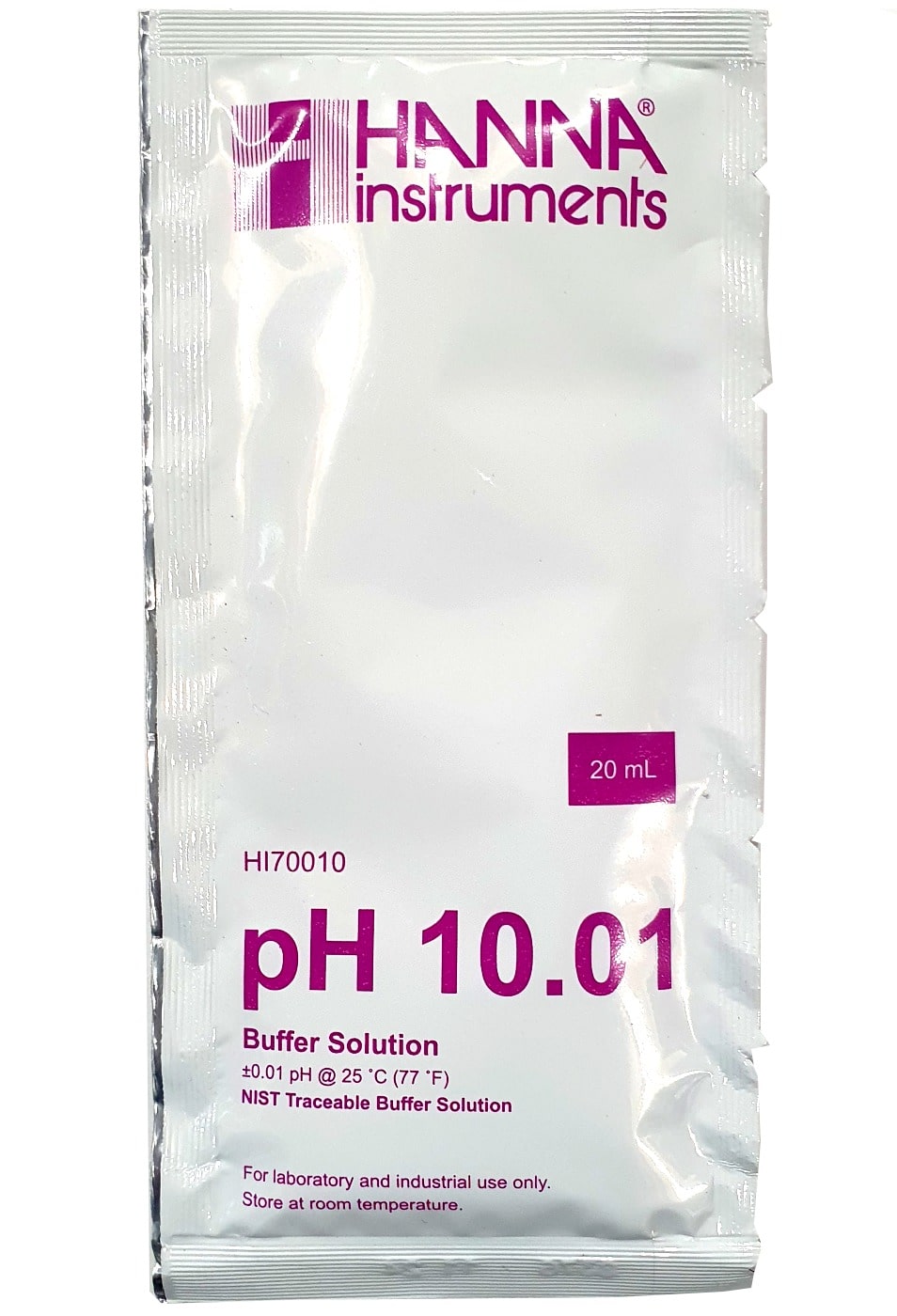 HANNA Solution d\'étalonnage pH 10.01 20 ml pour électrodes pH et pH-mètre toutes marques