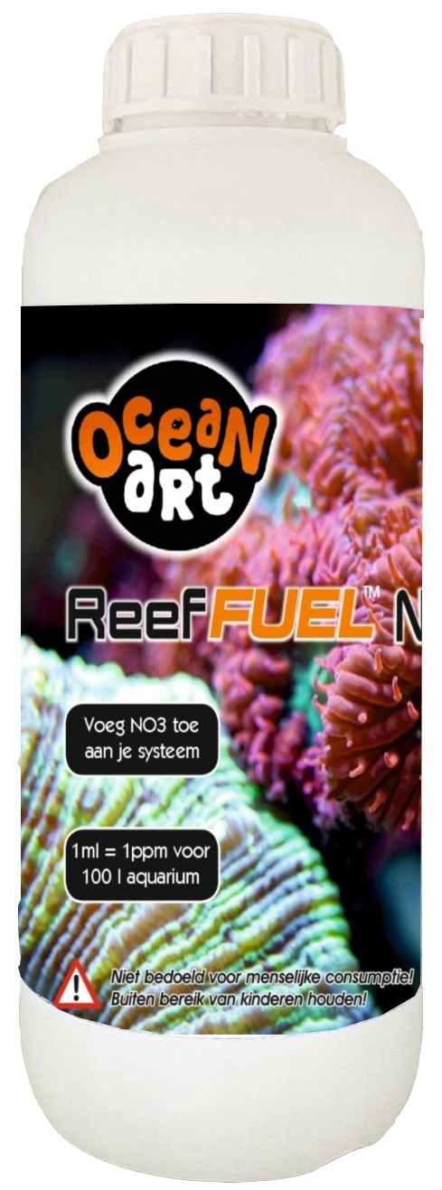 OCEAN ART Fuel NO3+ 0,5 L permet de réhausser le taux Nitrate en aquarium