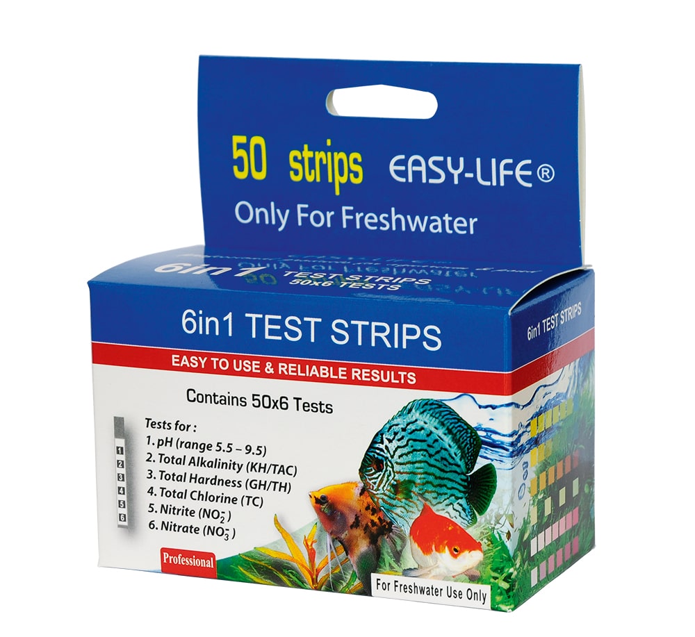 EASY-LIFE 6in1 Test Strips lot de 50 bandelettes de test de pH, nitrate, le nitrite, le GH, le KH et le chlore