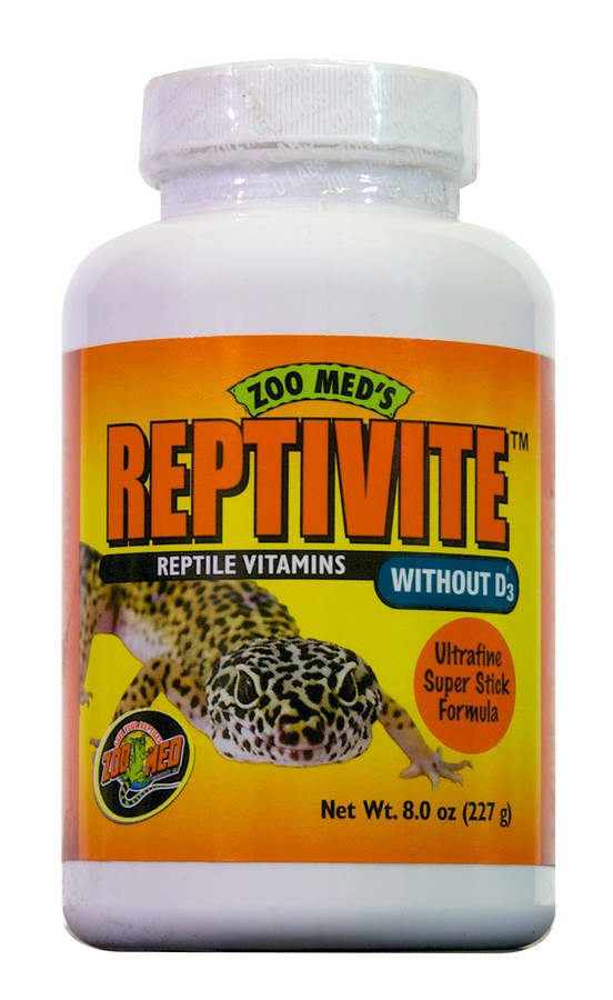 ZOOMED Reptivite sans D3 227 gr complexe de vitamines, minéraux et d\'acides aminés pour reptiles