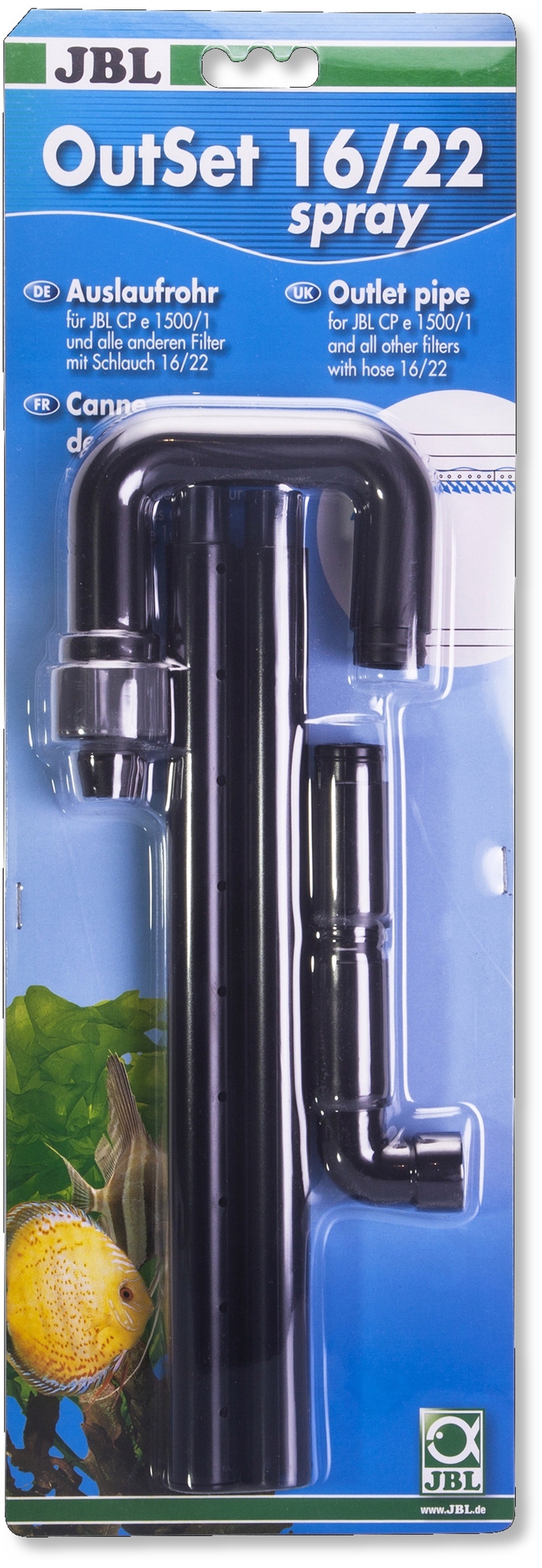 JBL OutSet Spray 16/22 canne de rejet universelle vaporisatrice pour tuyau 16/22 mm et filtres CristalProfi e150x