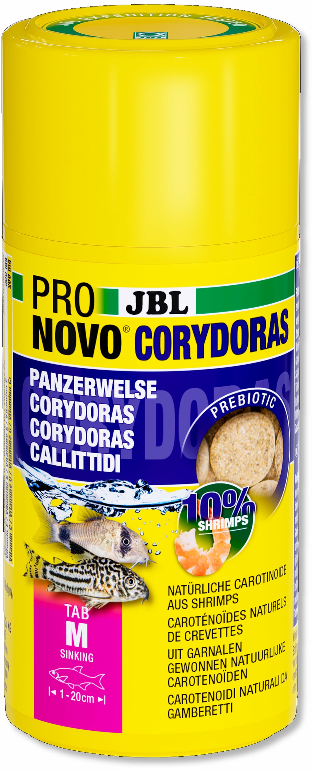 JBL ProNovo Corydoras Tab M 100 ml nourriture en comprimés alimentaires pour Callichthyidés de 1 à 20 cm